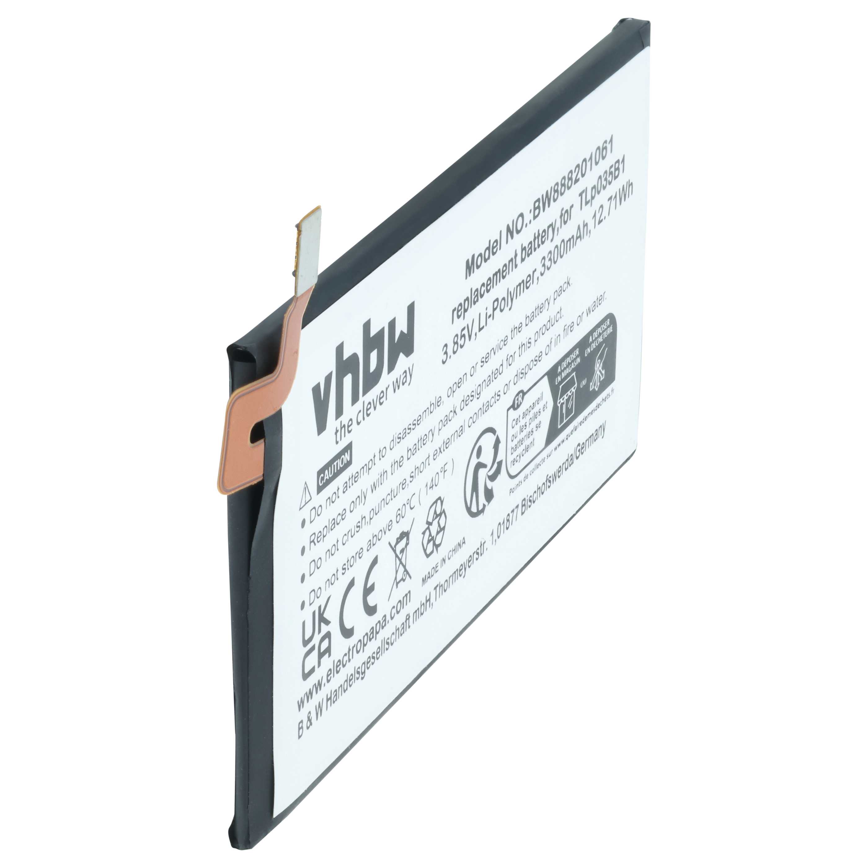 Akumulator do telefonu smartfona zamiennik BlackBerry TLp035B1 - 3300 mAh 3,85 V LiPo