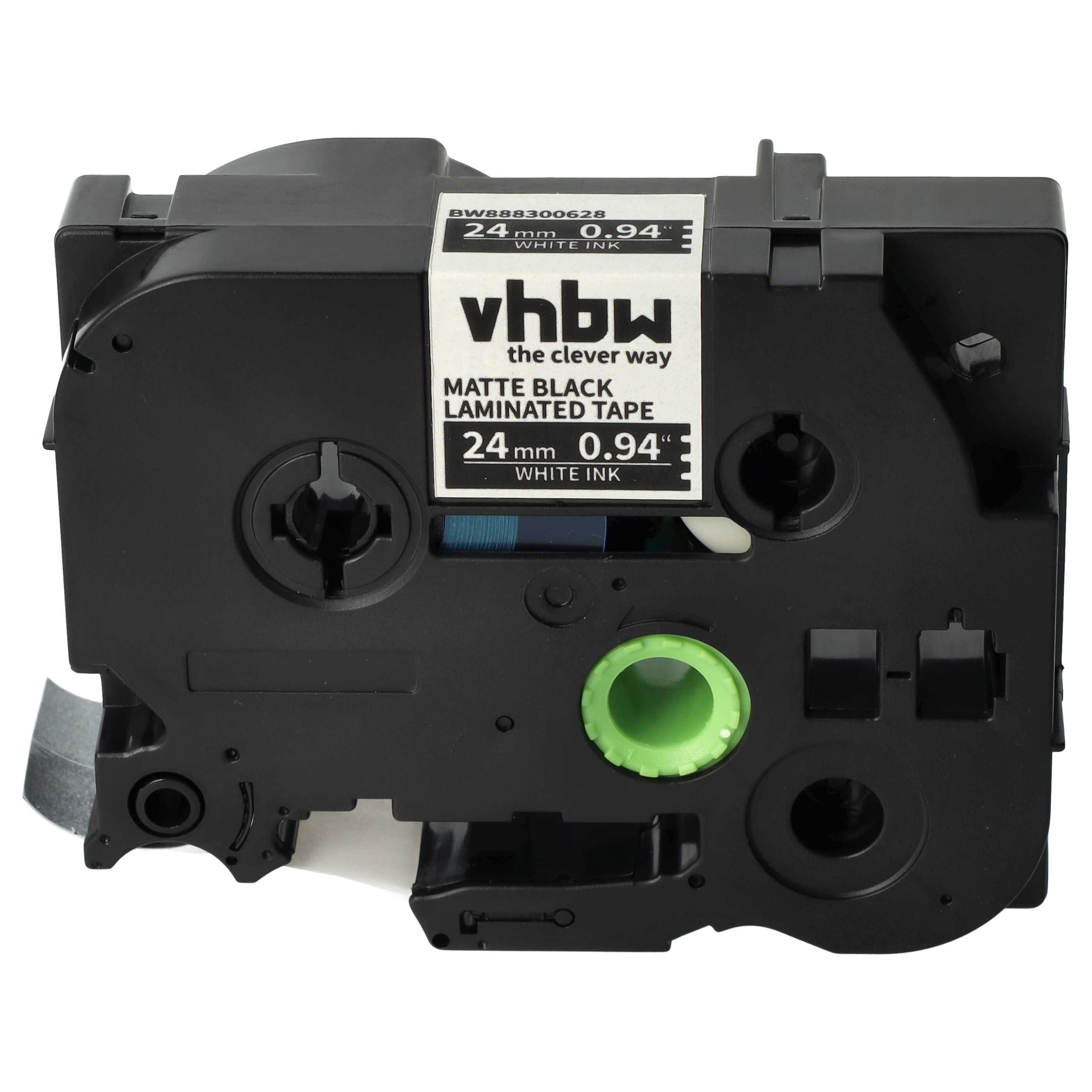 Label Tape as Replacement for Brother TZE-MQ355 - 24 mm White to Matt-Black