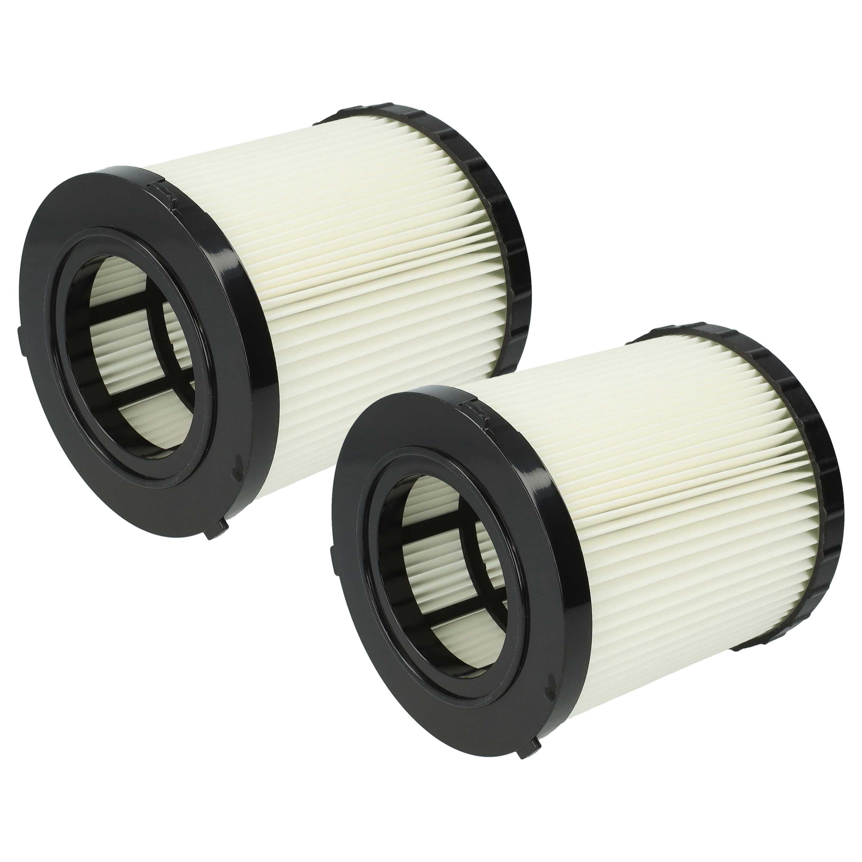 2x Filterround filter replaces Dewalt DCV5801H, DCV5801H-XJ for Dewalt Vacuum Cleaner, black / white