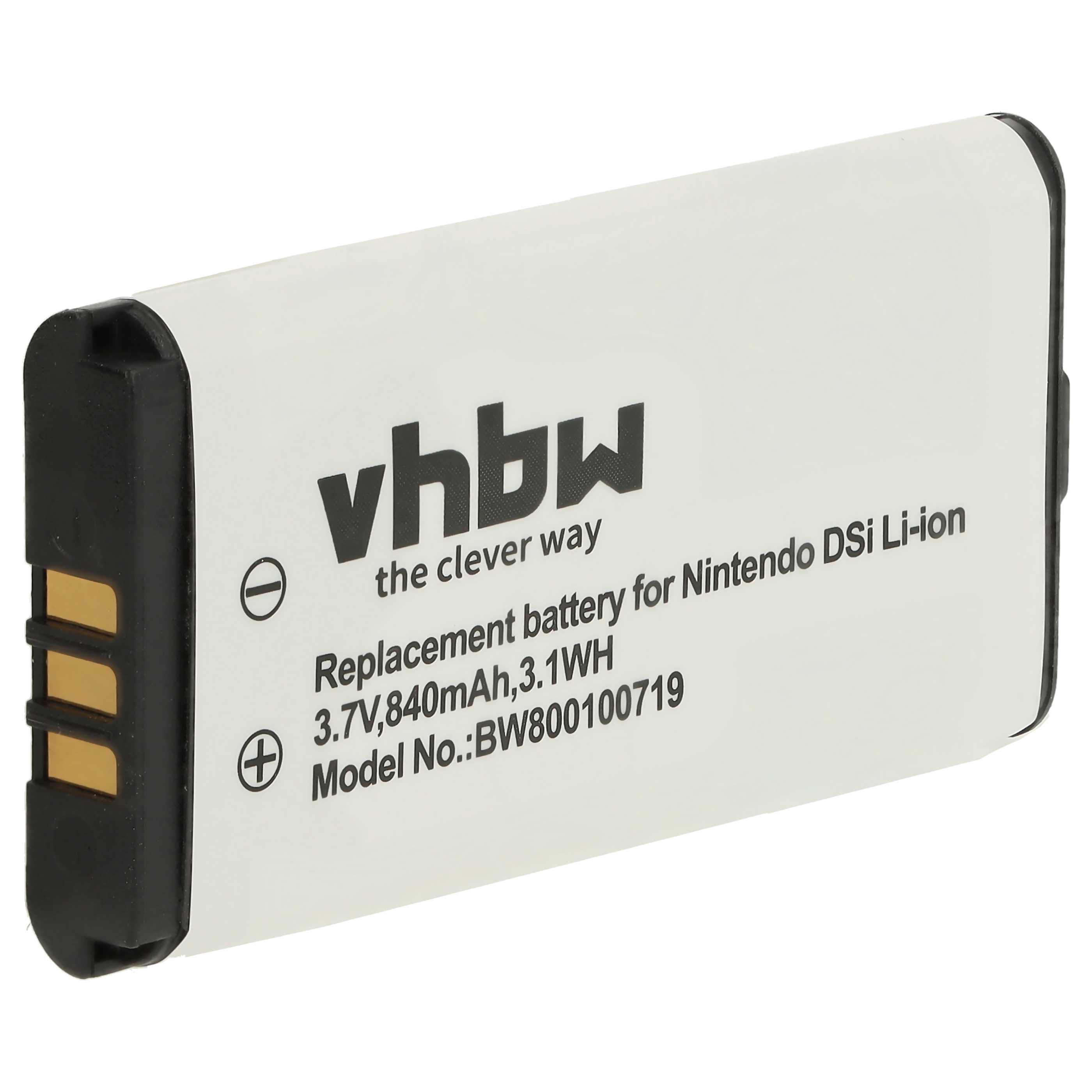 Batteria per console di gioco sostituisce Nintendo TWL-001, C/TWL-A-BP, TWL-003, BOAMK01 - 840mAh, 3,7V