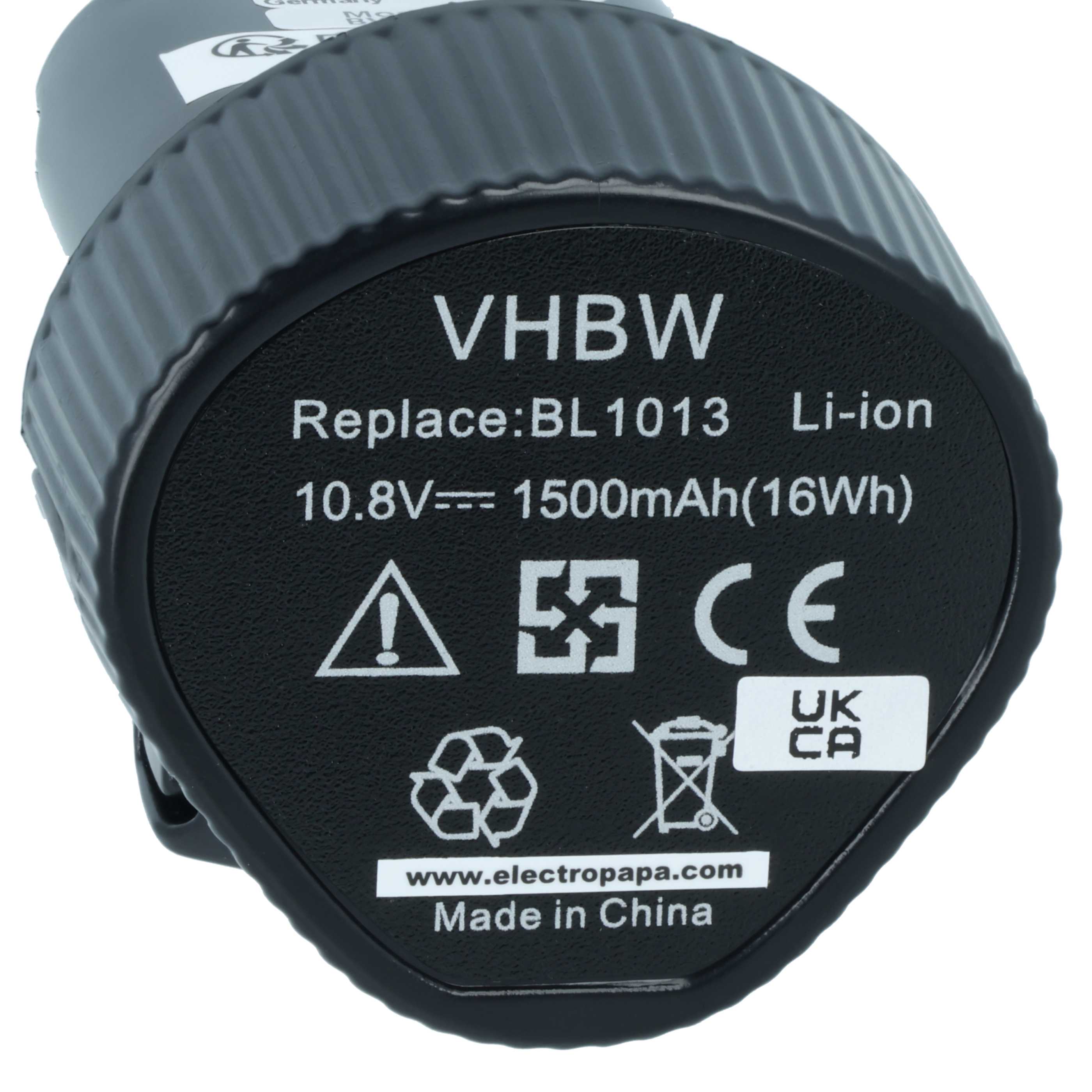 Batterie remplace Makita 194550-6, 194551-4, 194588-1, 195332-9 outil électrique Makita - 1,5Ah 10,8V Li-ion