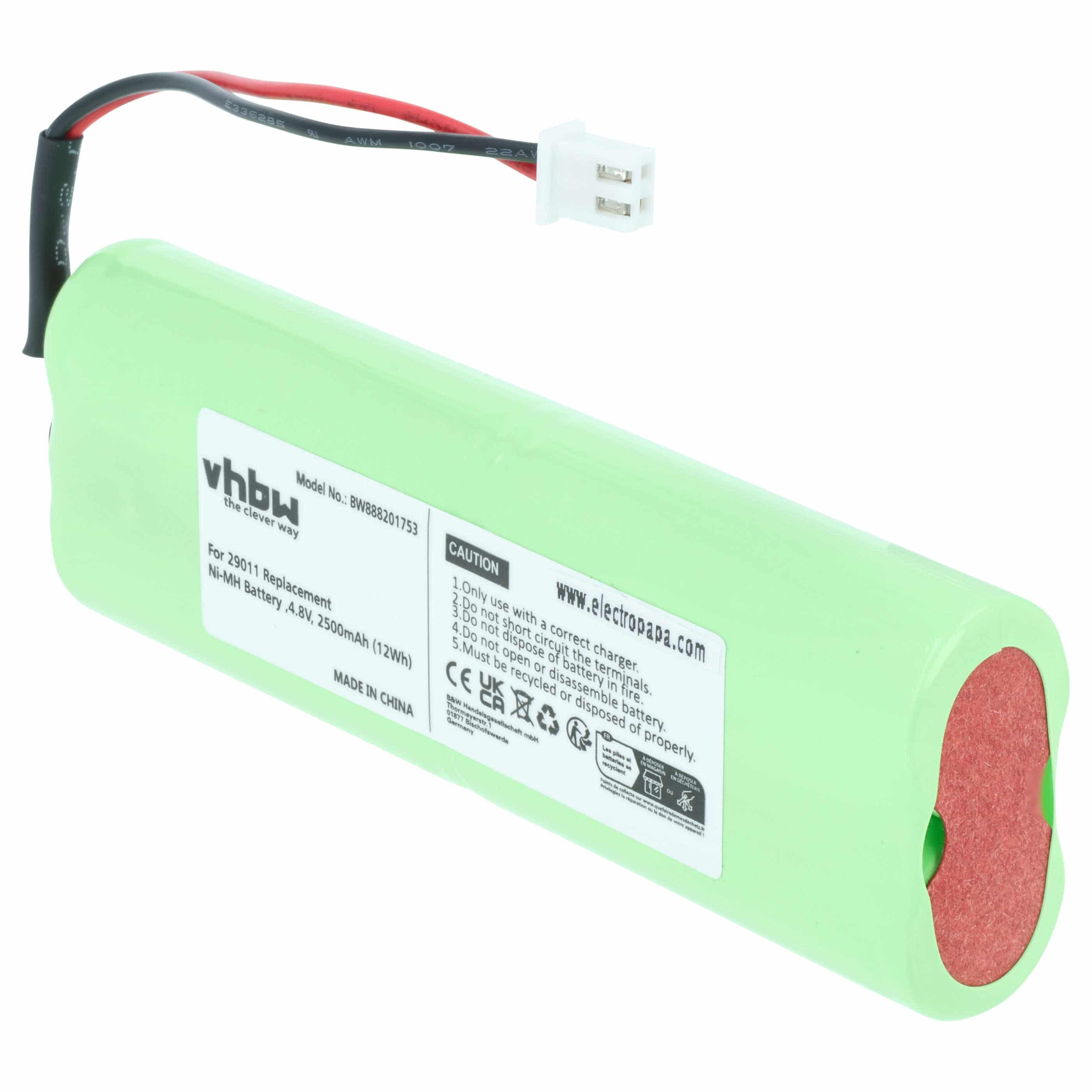 Torch - Battery replaces HAZET 29011 - 2500 mAh 4.8 V NiMH