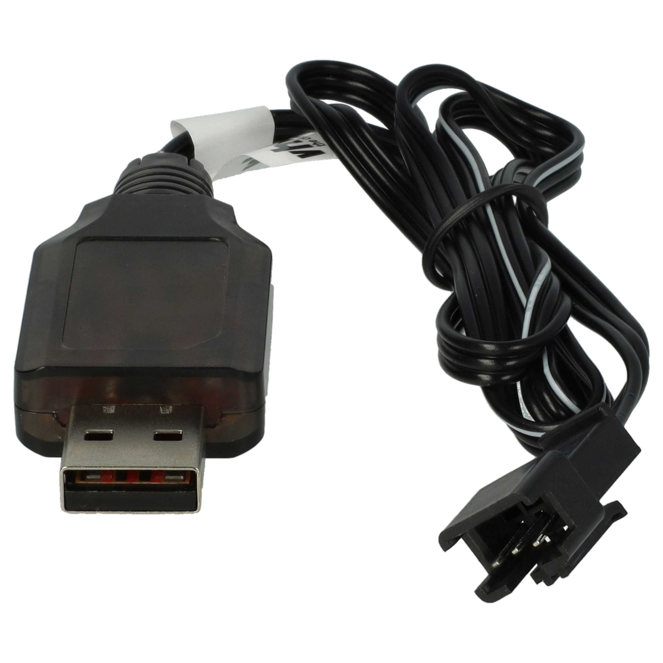 USB Charging Cable suitable for RC Batteries with SM-3P Connector, RC Model Making Battery Packs - 60 cm 6.4 V