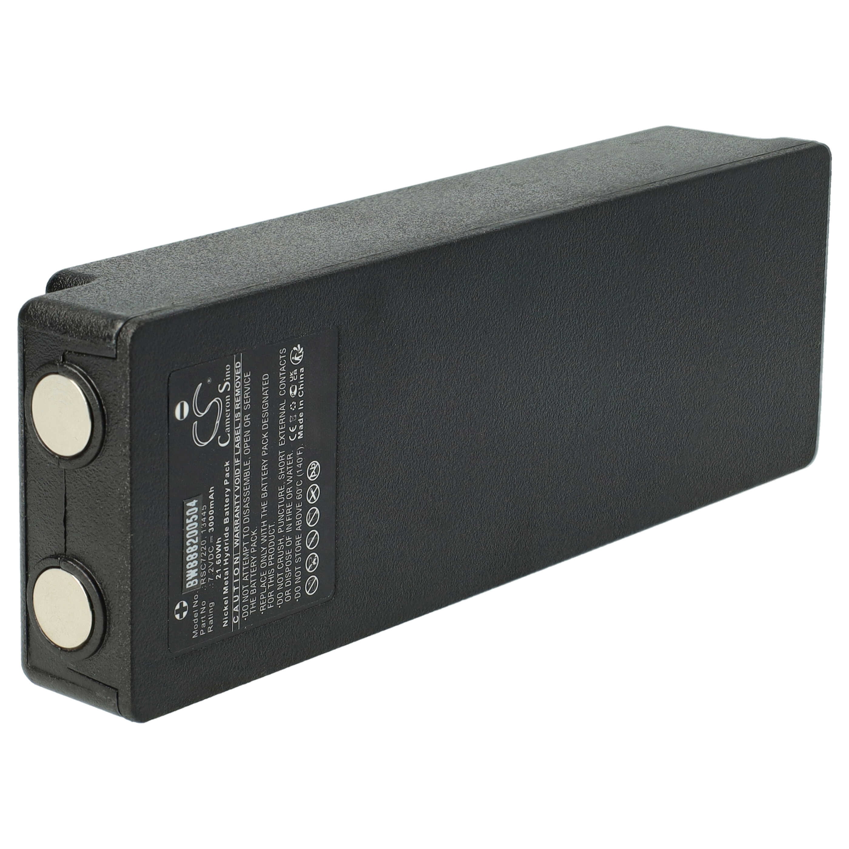 Batterie remplace Palfinger 17162, 16131, 1026, 13445 pour télécomande industrielle - 3000mAh 7,2V NiMH