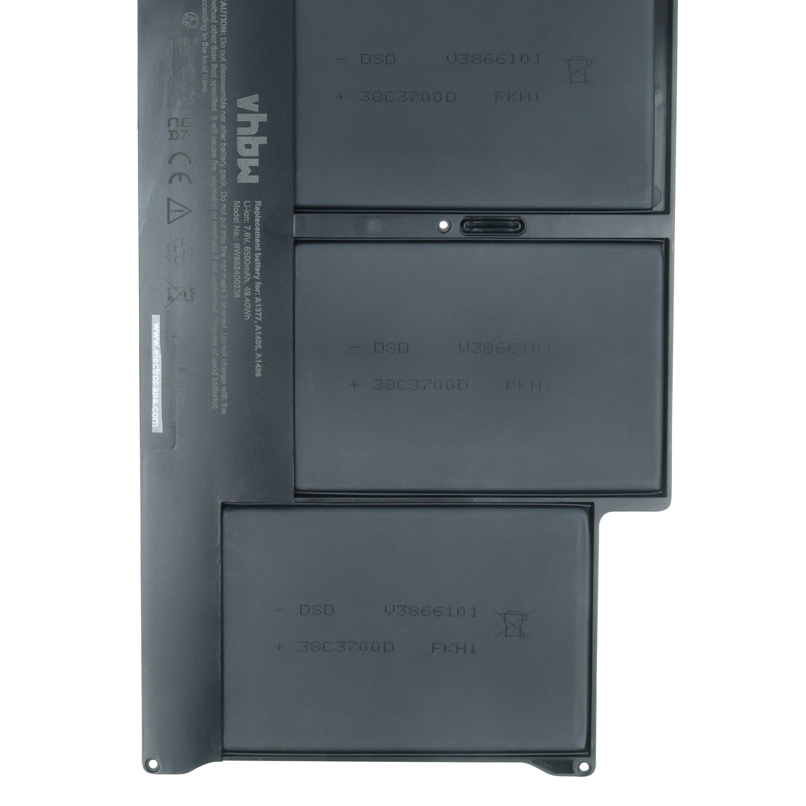 Batteria sostituisce Apple 020-6955-01, 020-6955-B, A1369, A1377, A1405 per notebook - 6500mAh 7,6V Li-Poly