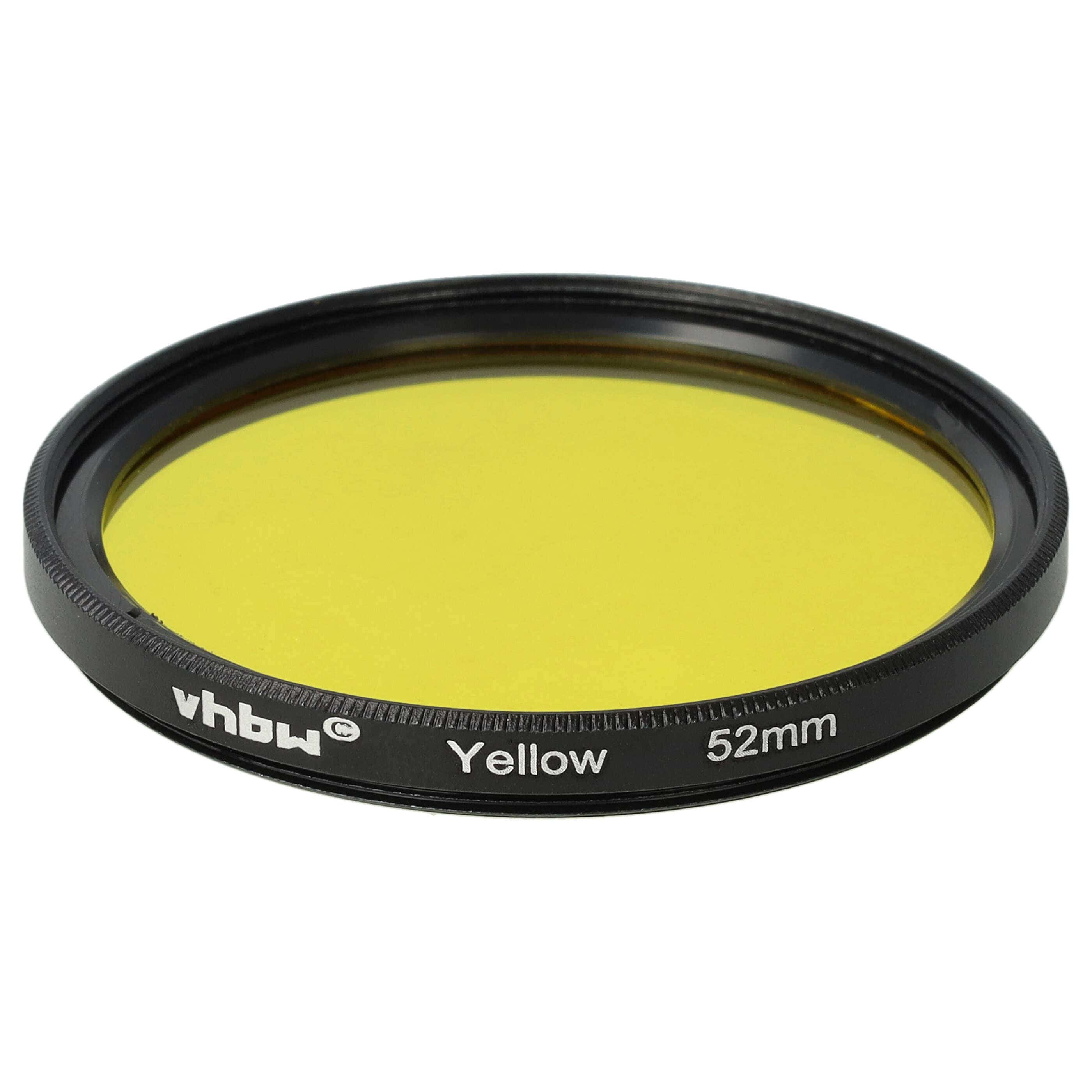Coloured Filter, Yellow suitable for Camera Lenses with 52 mm Filter Thread - Yellow Filter