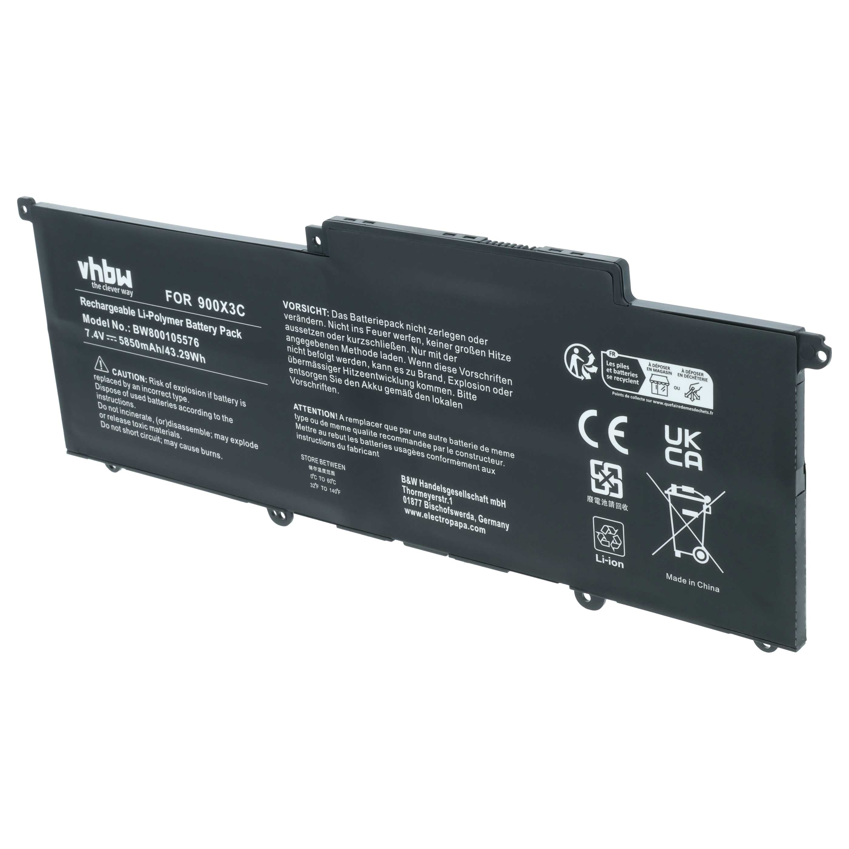 Akumulator do laptopa zamiennik Samsung AA-PLXN4AR, AA-PBXN4AR - 5880 mAh 7,5 V LiPo