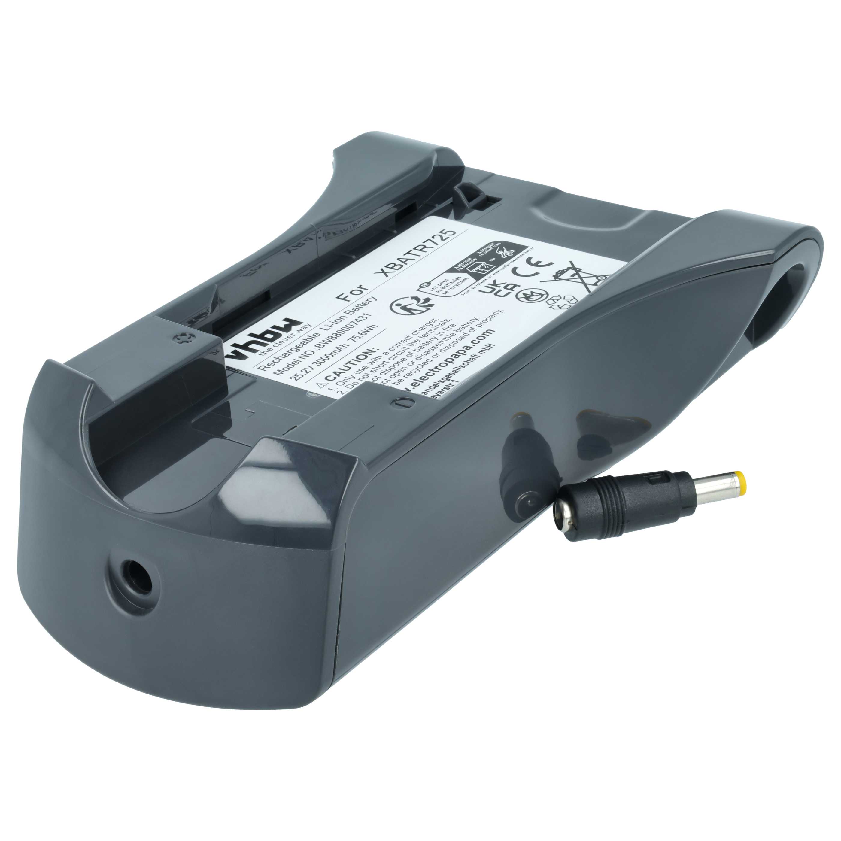 Battery replaces Shark XBATR725 for Shark 3000mAh, 25.2V, Li-Ion