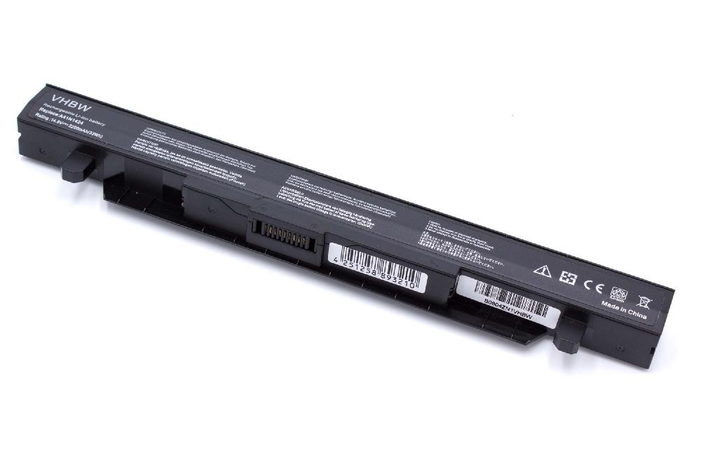 Batterie remplace Asus A41N1424 pour ordinateur portable - 2200mAh 14,8V Li-ion, noir