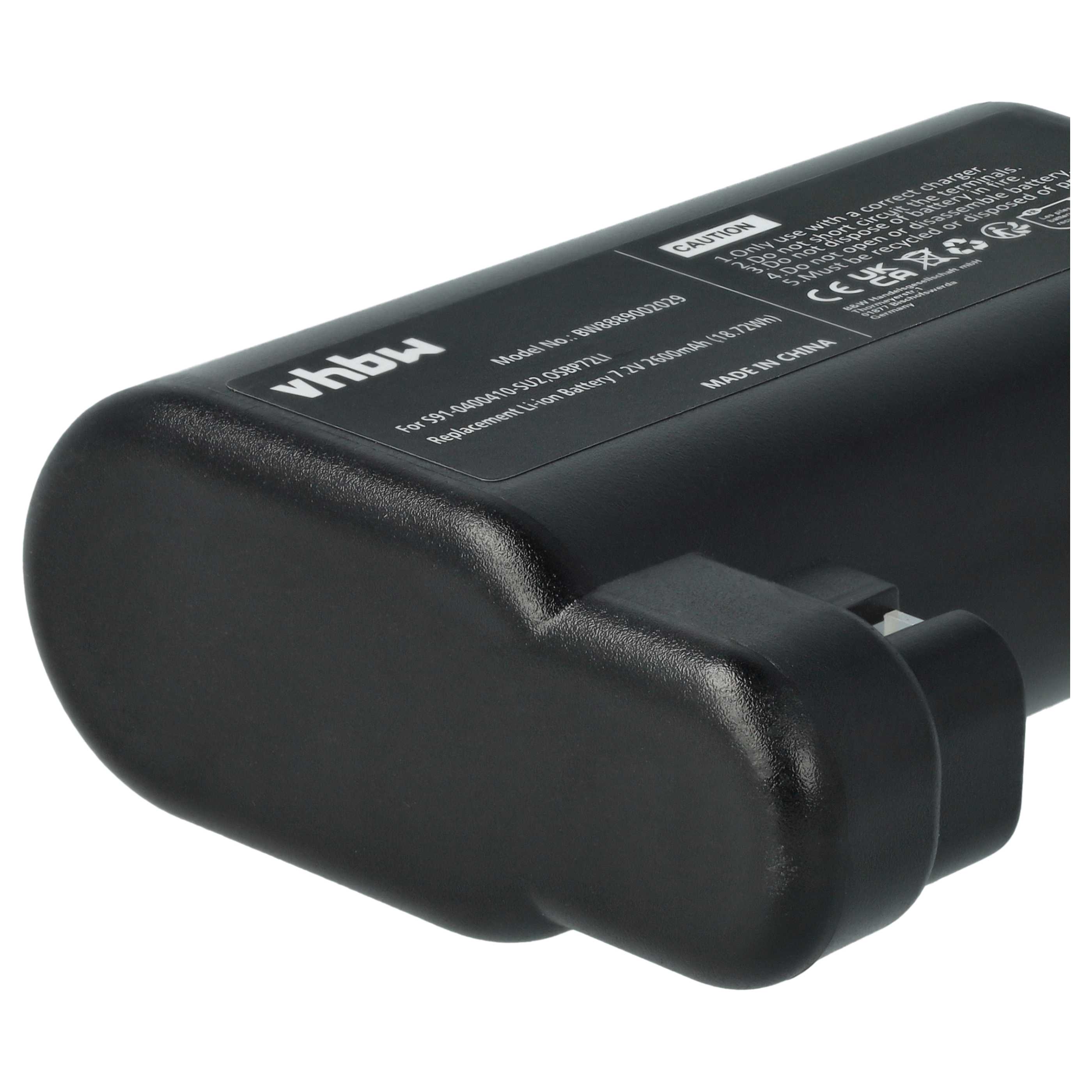 2x Battery replaces AEG S91-0400410-SU2, OSBP72LI for Electrolux etc. 2600mAh, 7.2V, Li-Ion