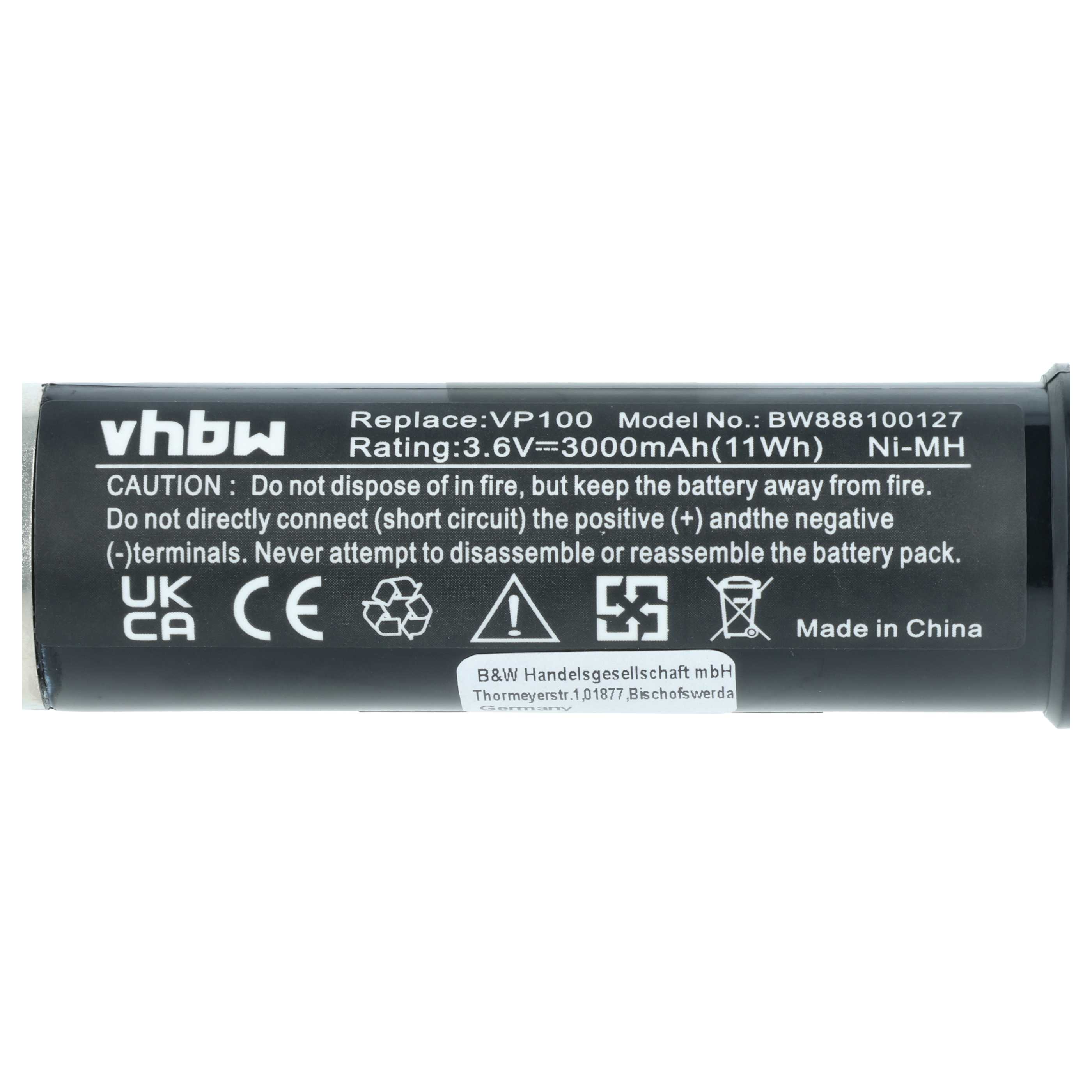 Akku (2x Stück) 3,6V als Ersatz für Black & Decker 383900-004, 151995-02, 383900-03, 1519950-3 - 3000mAh, NiMH