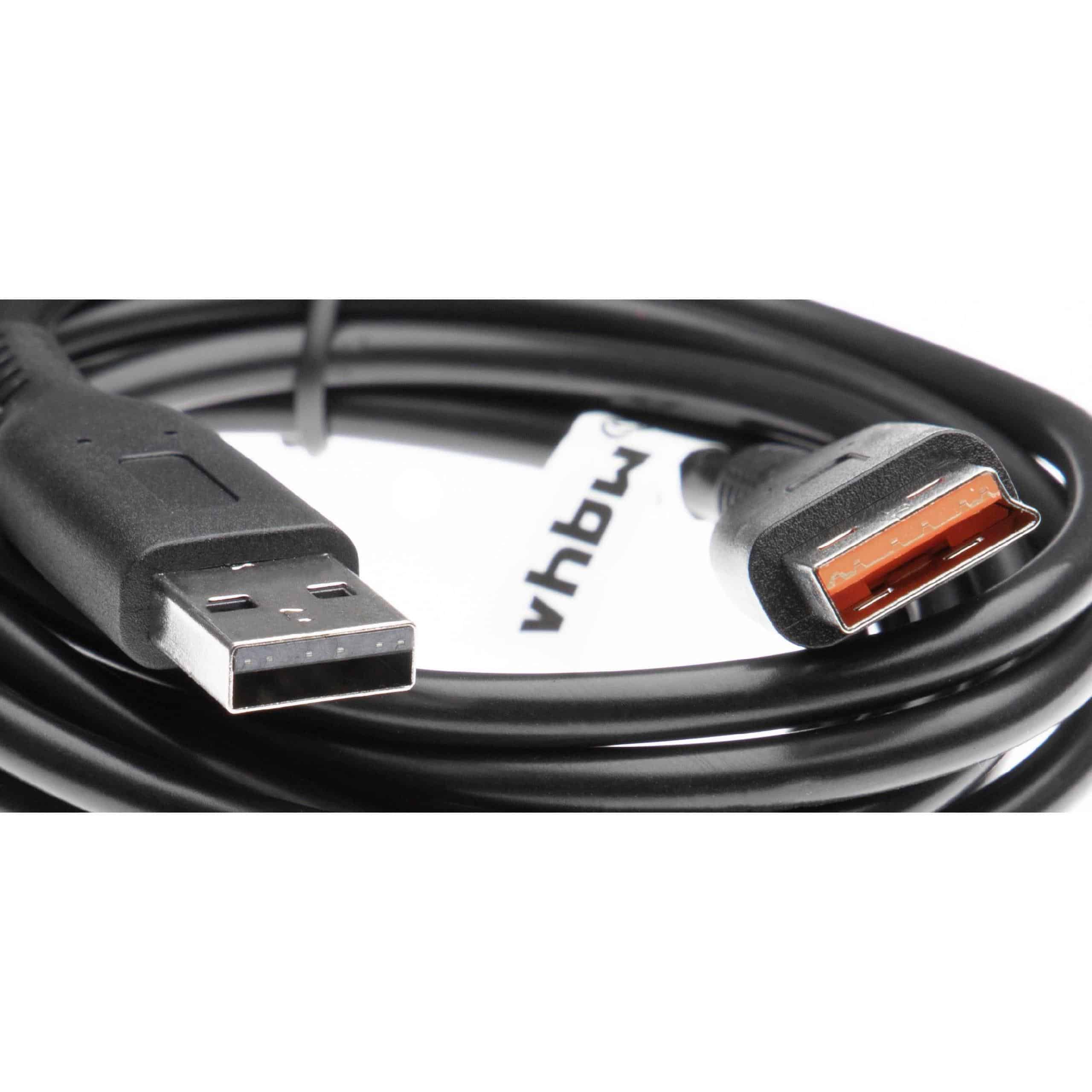 vhbw USB Data Cable Tablet - 2in1 Charging Cable (Standard-USB Type A to Tablet) 200cm Black 