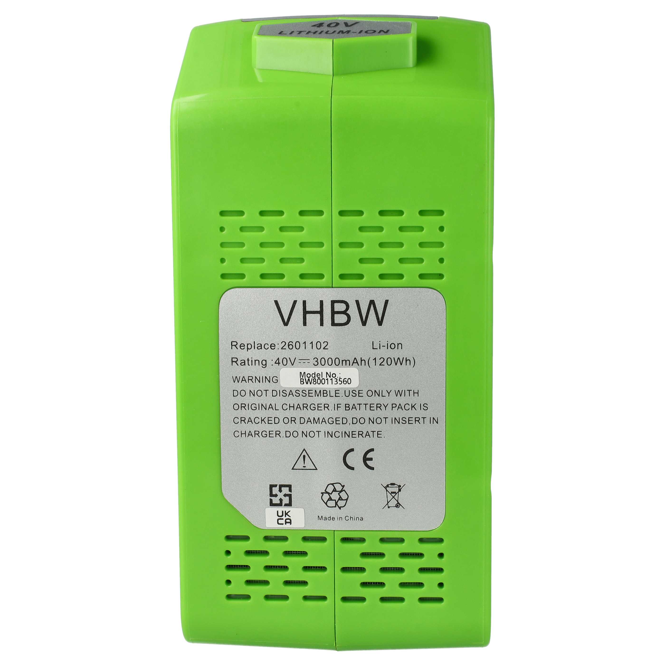 Battery replaces Cramer 40V220, 40V110 Electric Power Tool - 3000 mAh, 40 V, Li-Ion