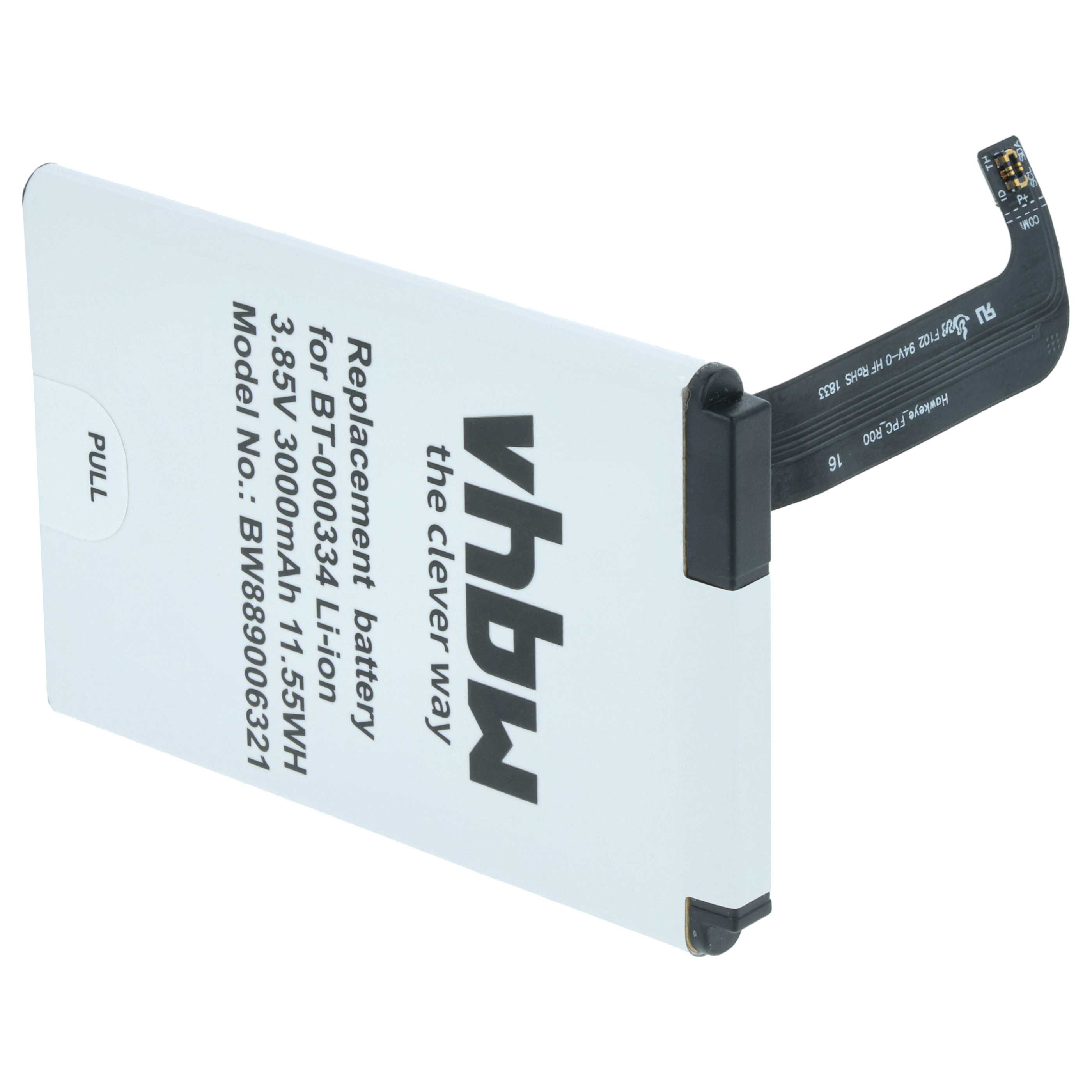 2x Battery replaces Zebra 03MAY18, BT-000334, BT-000334-1 for Zebra Barcode Scanner POS - 3000 mAh 3.85 V