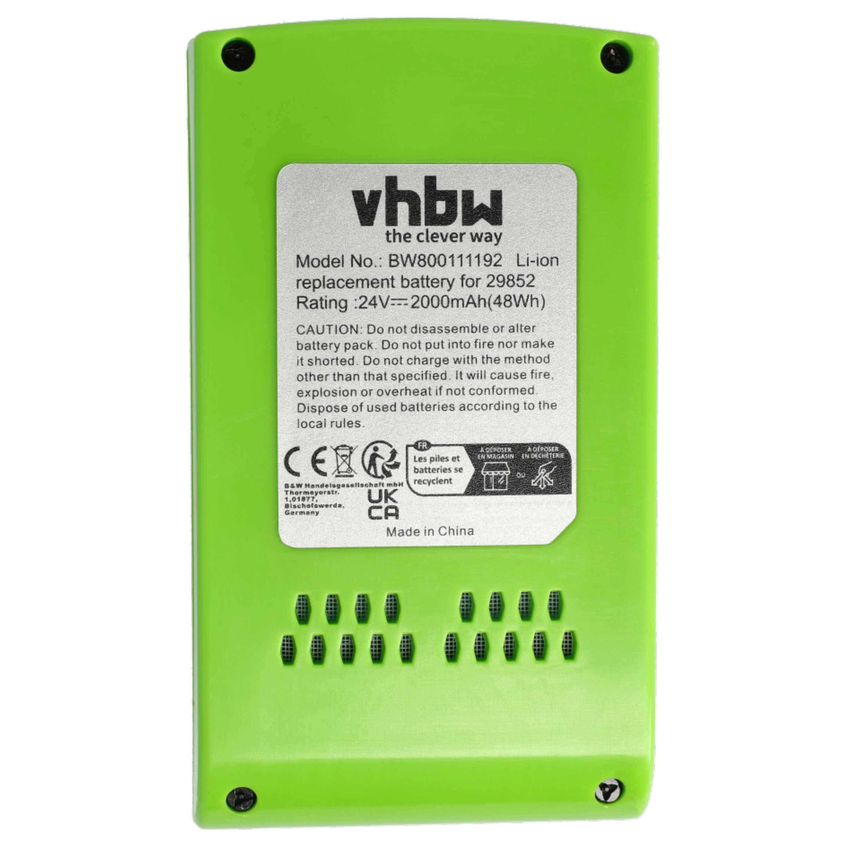 3x Battery replaces Alpina 270401020, BT 4024 Electric Power Tool - 2000 mAh, 24 V, Li-Ion
