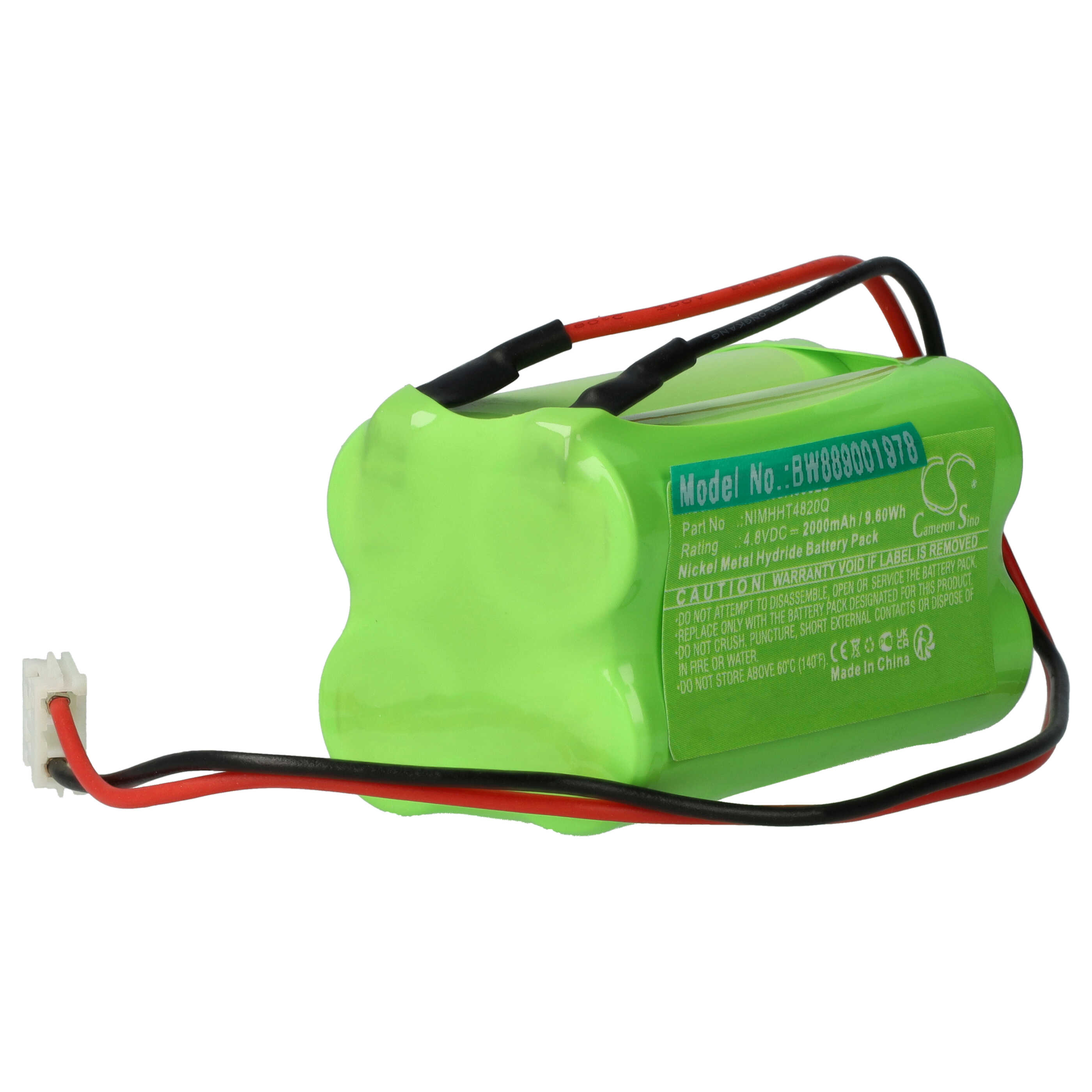 Batterie remplace ABM NIMHHT4820Q pour éclairage de secours ABM - 2000mAh 4,8V NiMH
