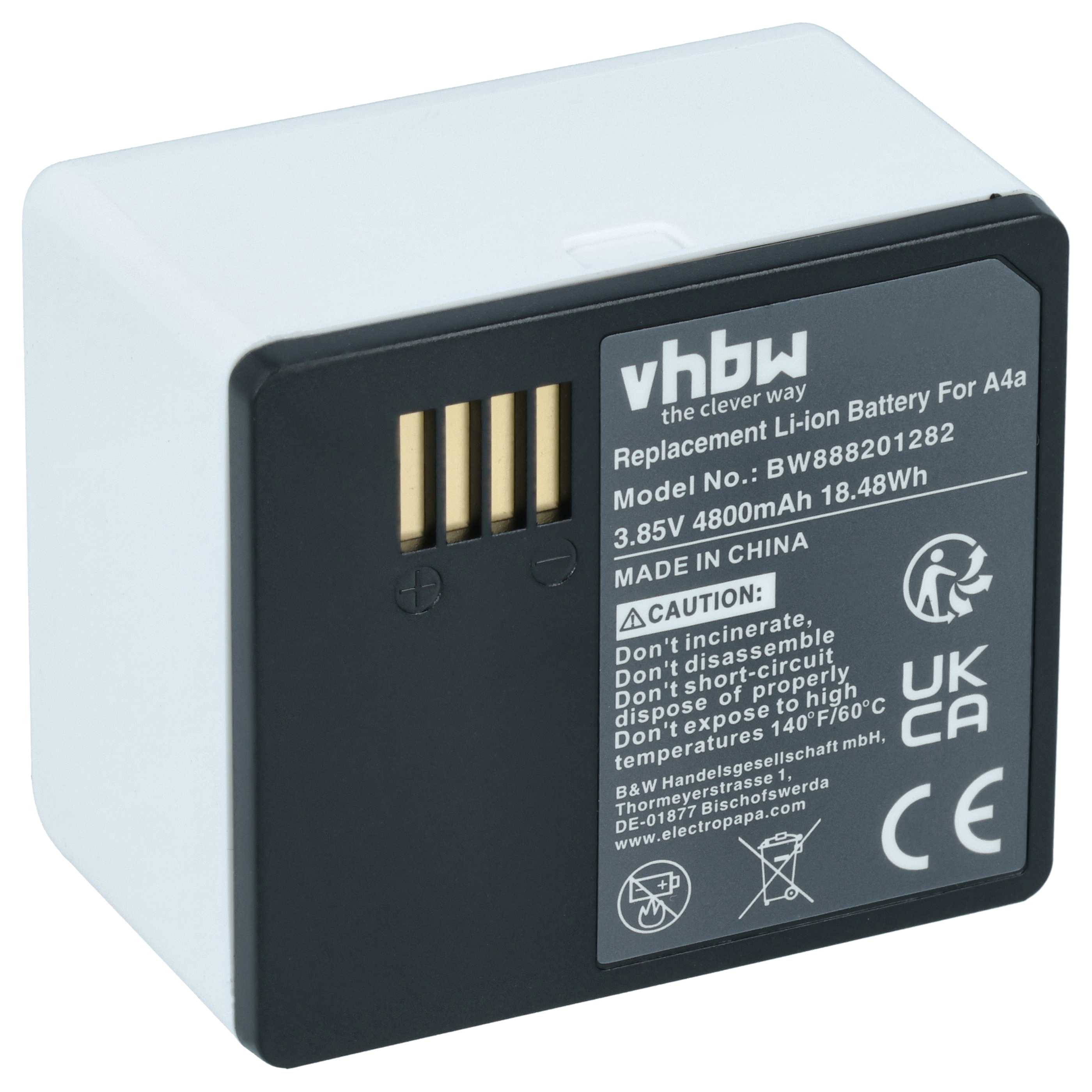 Security Camera Battery replaces Arlo 308-1070-01, 308-50012-01, 308-10069-01 - 4800 mAh 3.85 V Li-polymer