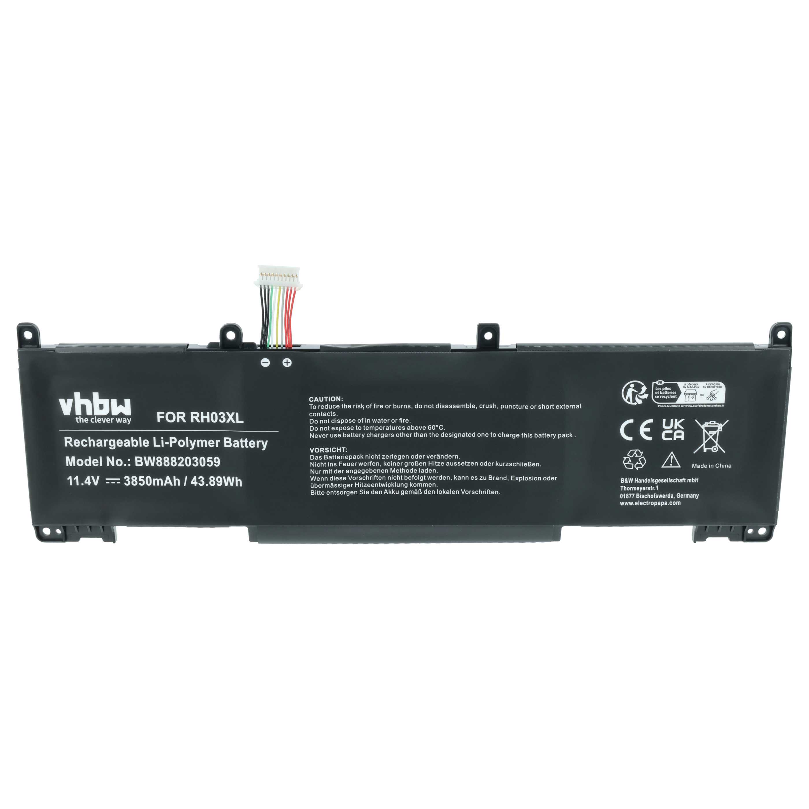 Akumulator do laptopa zamiennik HP M01524-AC1, M01524-171, HSTNN-OB1T, HSTNN-IB9P - 3850 mAh 11,4 V LiPo