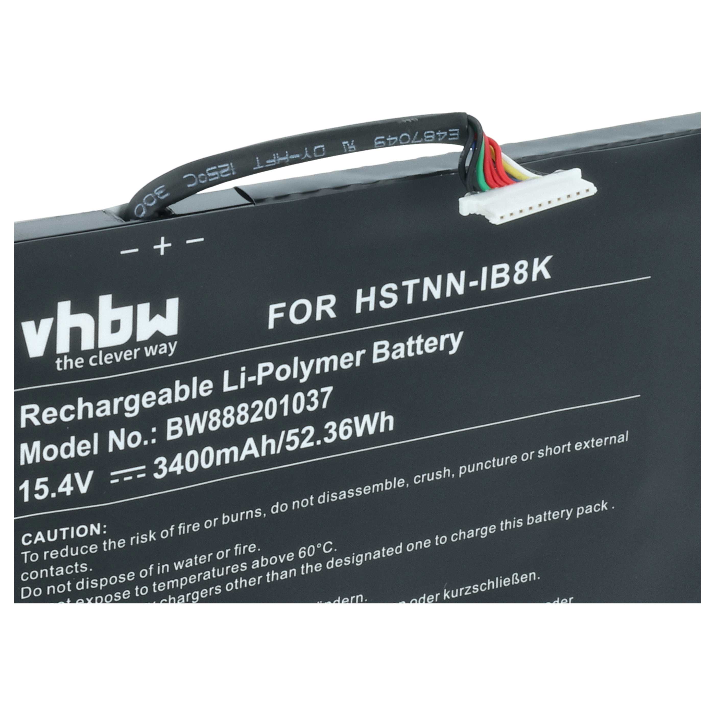 Akumulator do laptopa zamiennik HP HSTNN-IB8K, KC04XL, L08496-855, L08544-1C1 - 3400 mAh 15,4 V LiPo, czarny