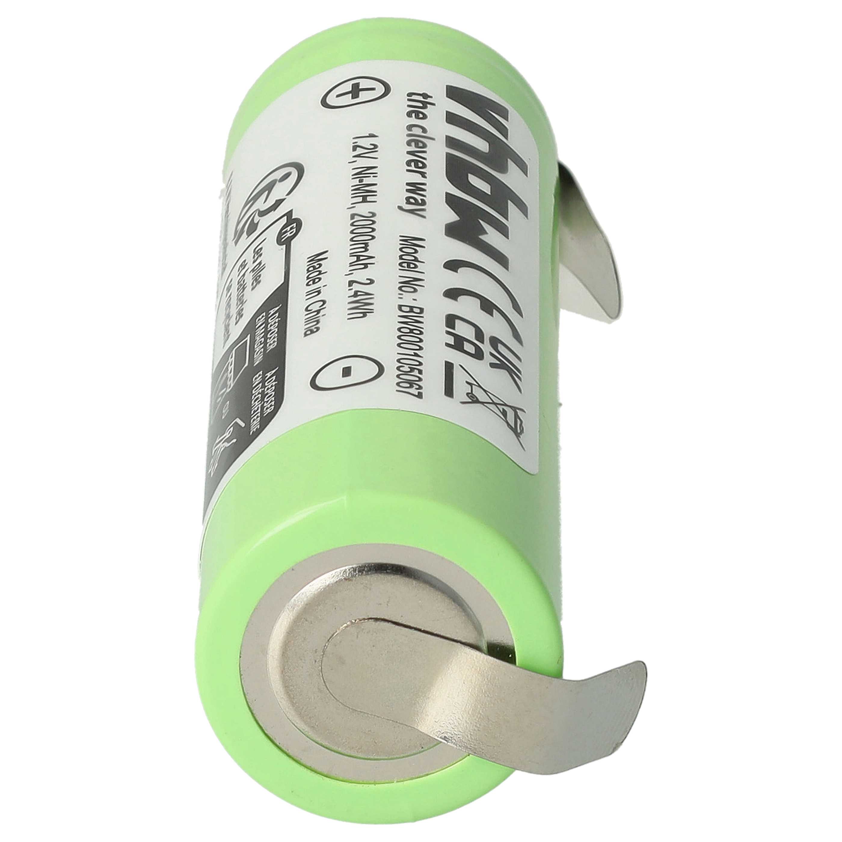 Rasierer-Akku als Ersatz für Philips 422203613480, 138-10584 - 2000mAh 1,2V NiMH