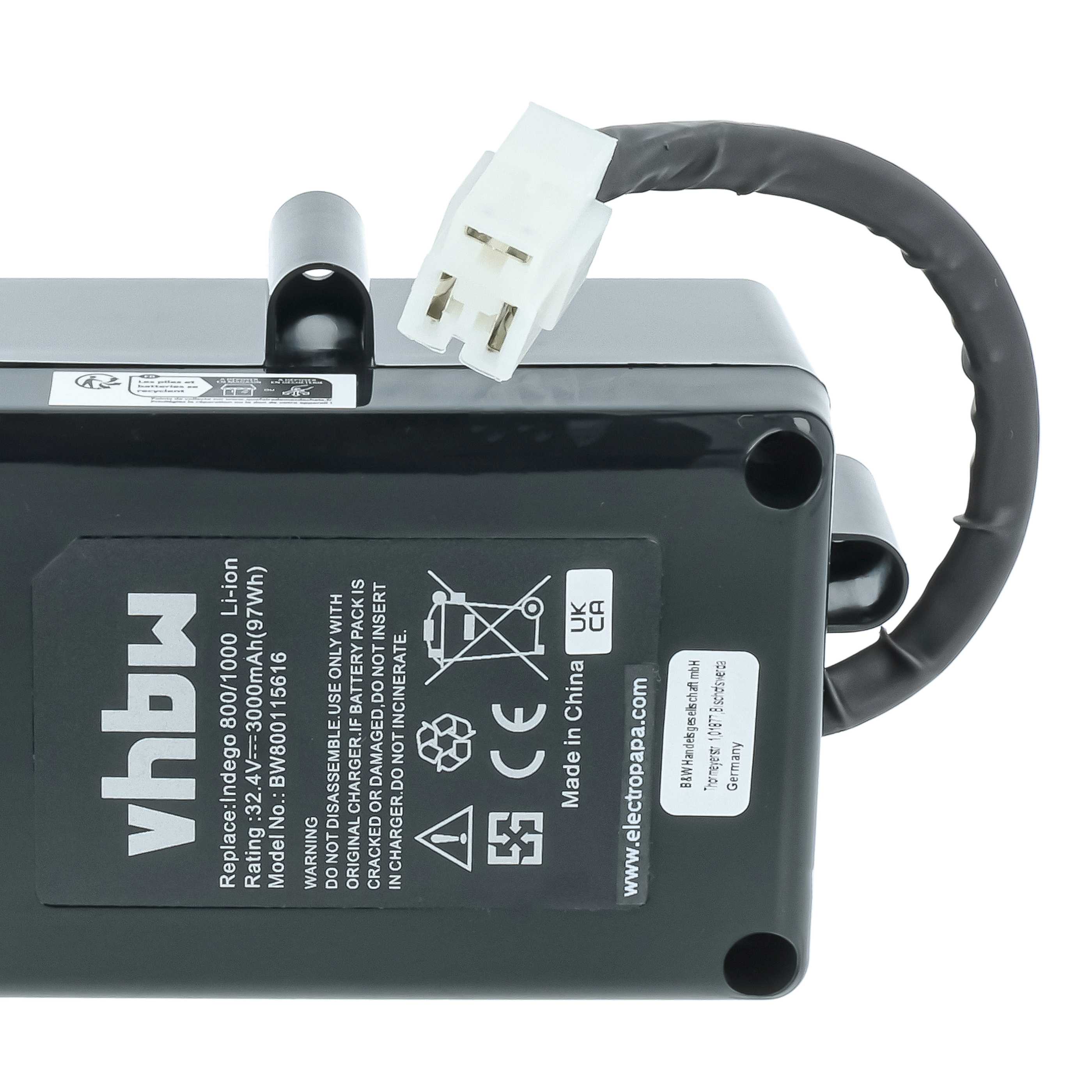 Batteria per tagliaerba Bosch Indego 800, 1000, 1300, 1100 Connect, 1200 Connect - 3000mAh 32,4V Li-Ion