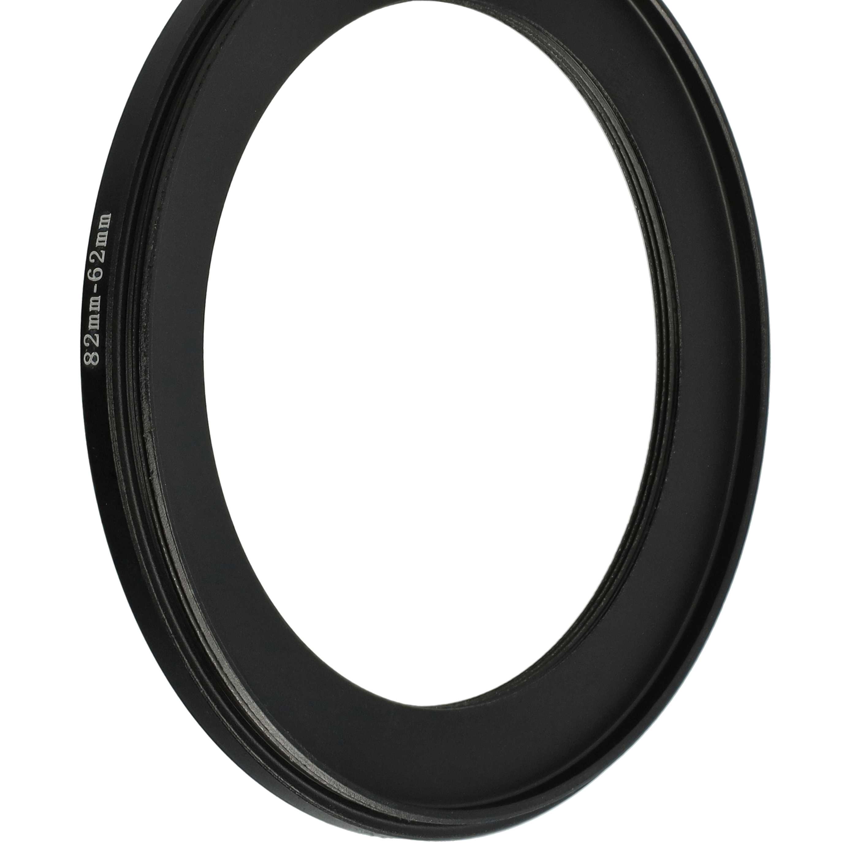 Step-Down-Ring Adapter von 82 mm auf 62 mm passend für Kamera Objektiv - Filteradapter, Metall, schwarz