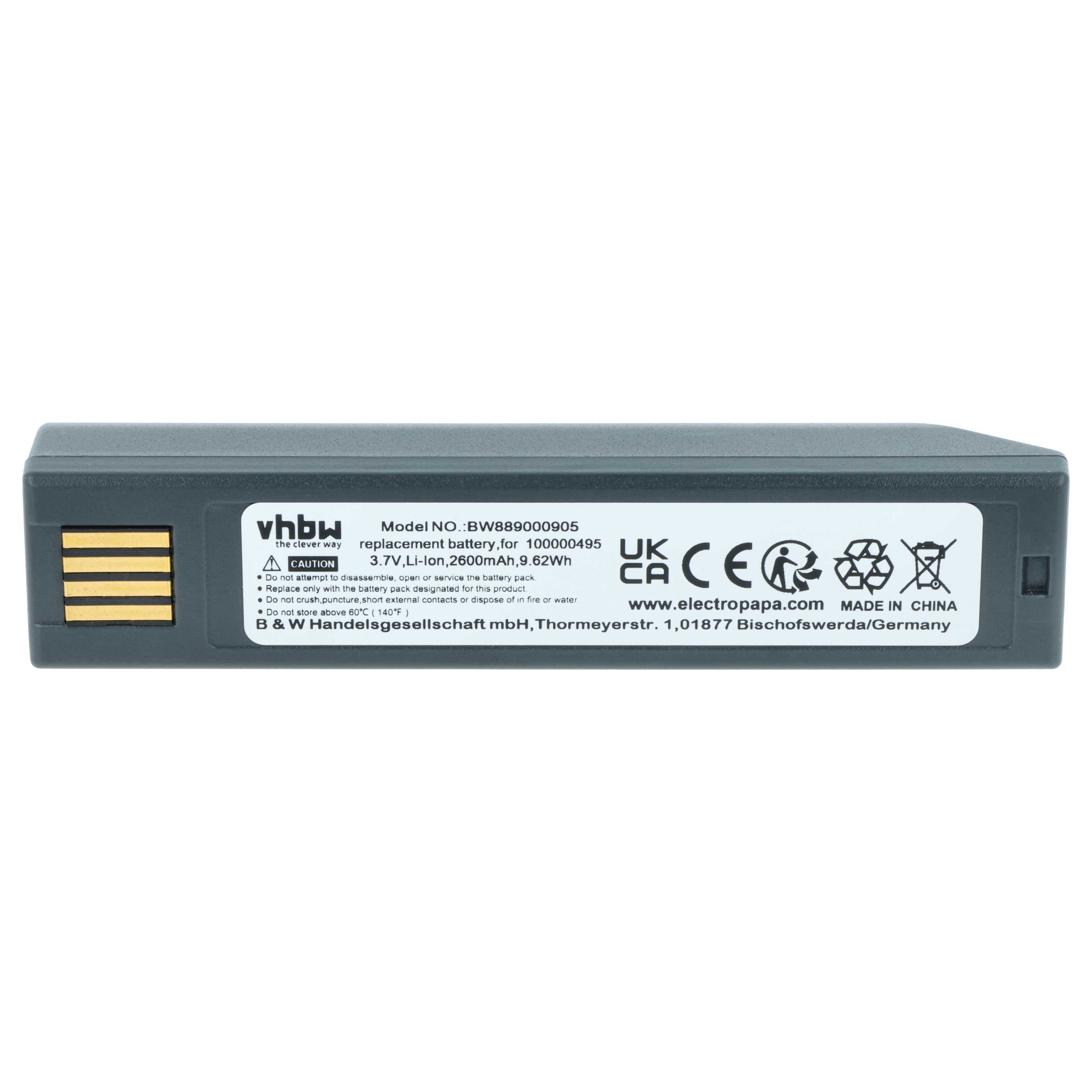 5x Batteries remplace Honeywell 013283, 100000495 pour scanner de code-barre Honeywell - 2600mAh 3,7V