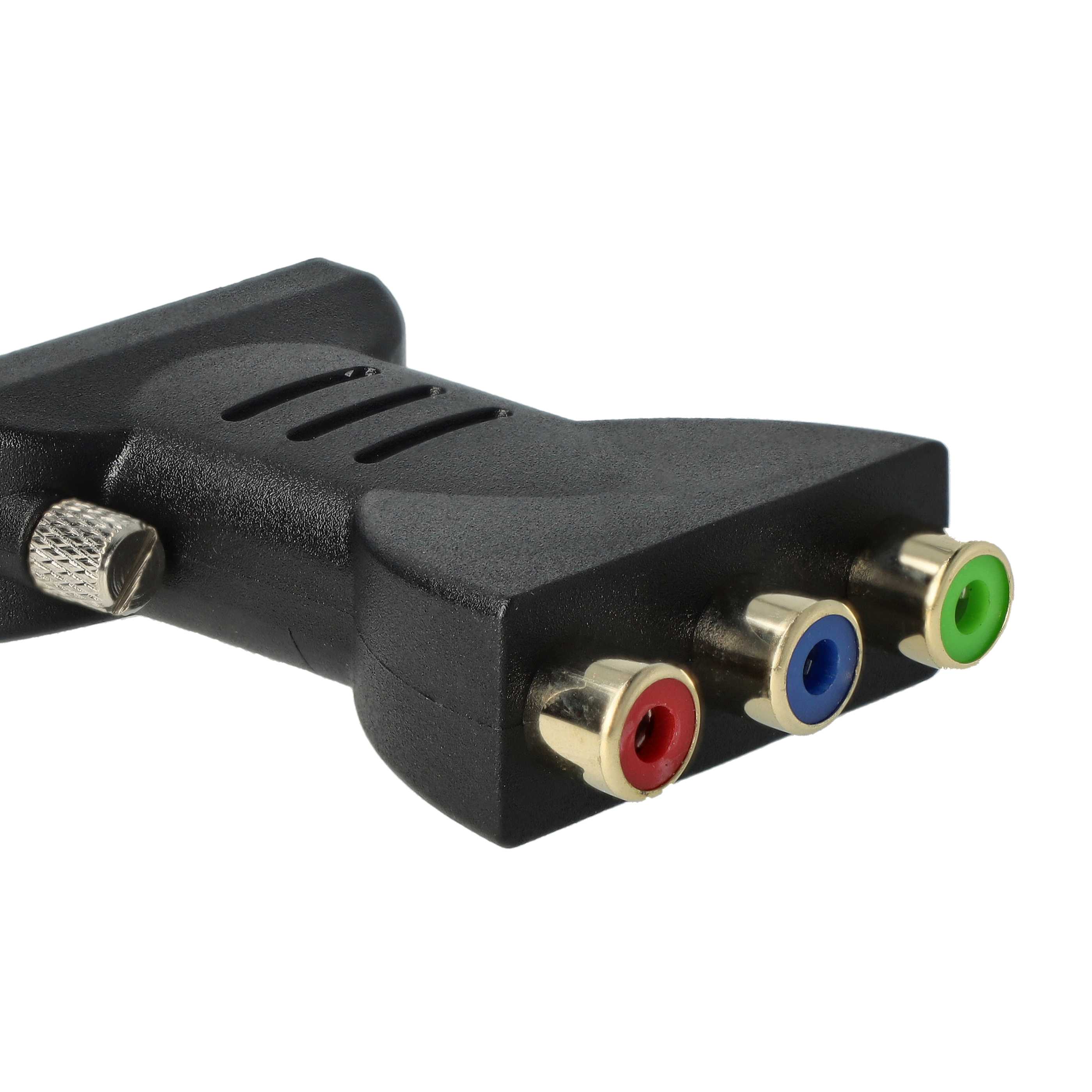 vhbw Adaptador DVI a Cinch para conectar sistemas DVI a dispositivos RCA - Convertidor de vídeo compuesto 3RCA