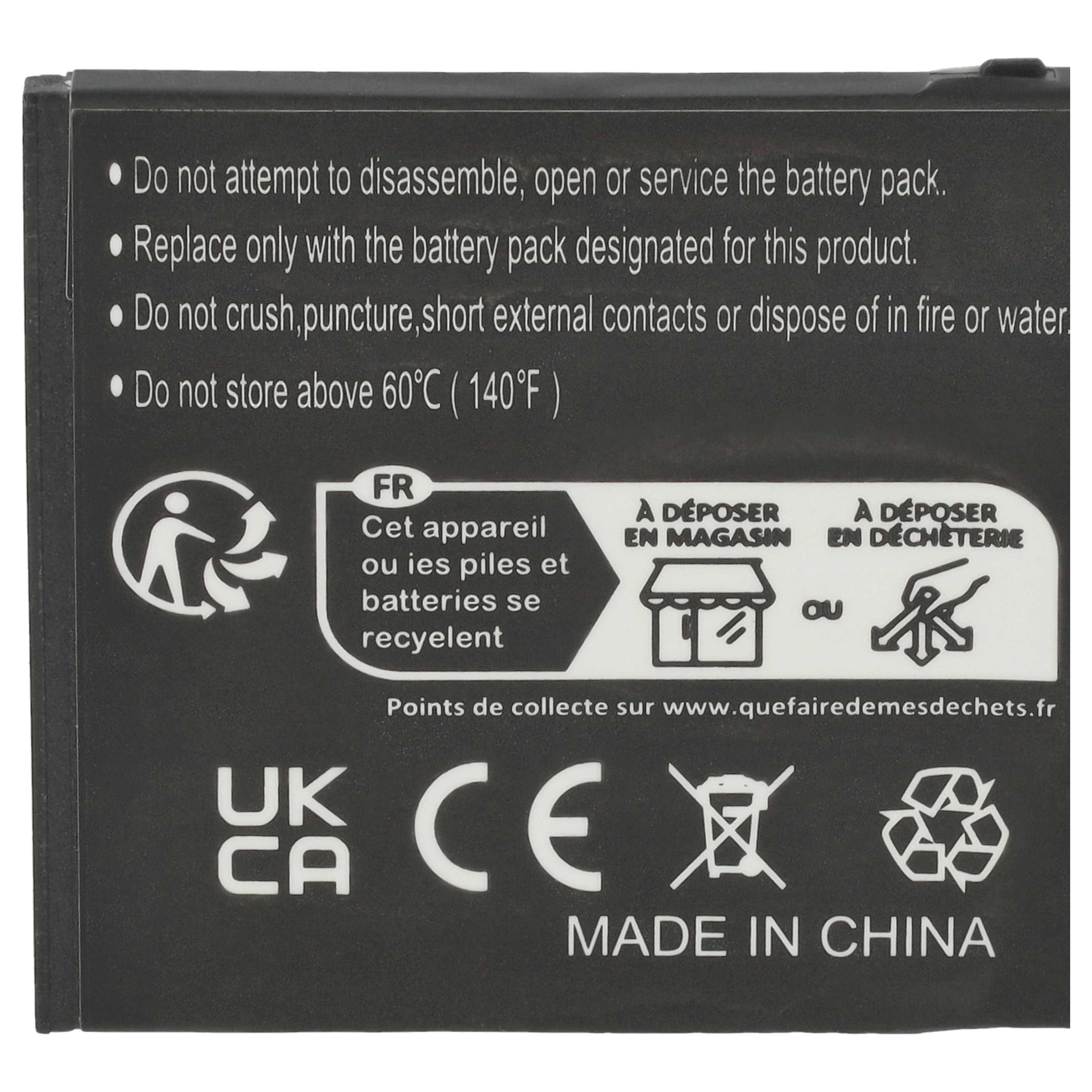 Akku als Ersatz für Doro DBF-800C, DBF-800D, DBF-800E, DBF-800A, DBF-800B - 800mAh 3,7V Li-Ion