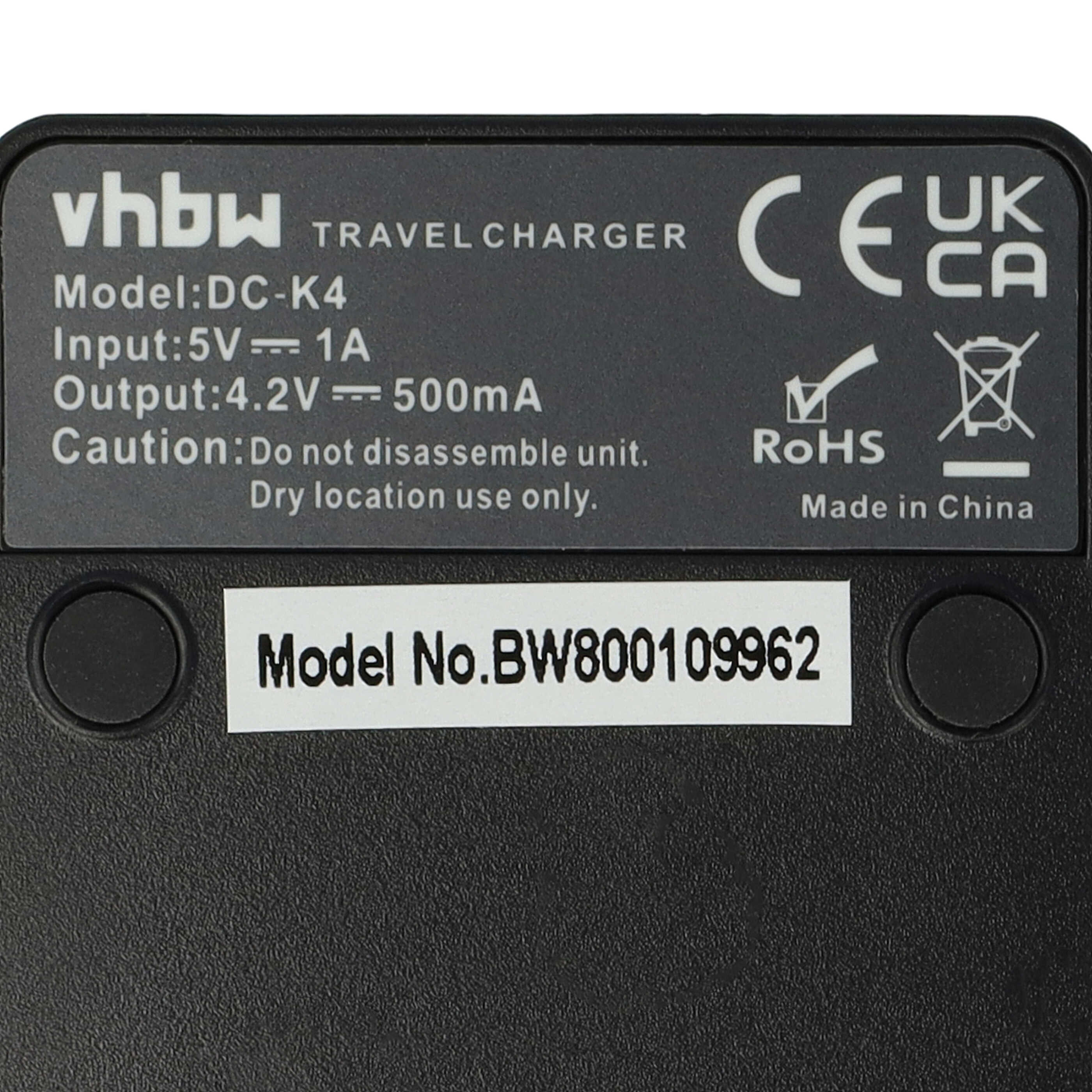 Battery Charger suitable for JVC BN-VG107 Camera etc. - 0.5 A, 4.2 V