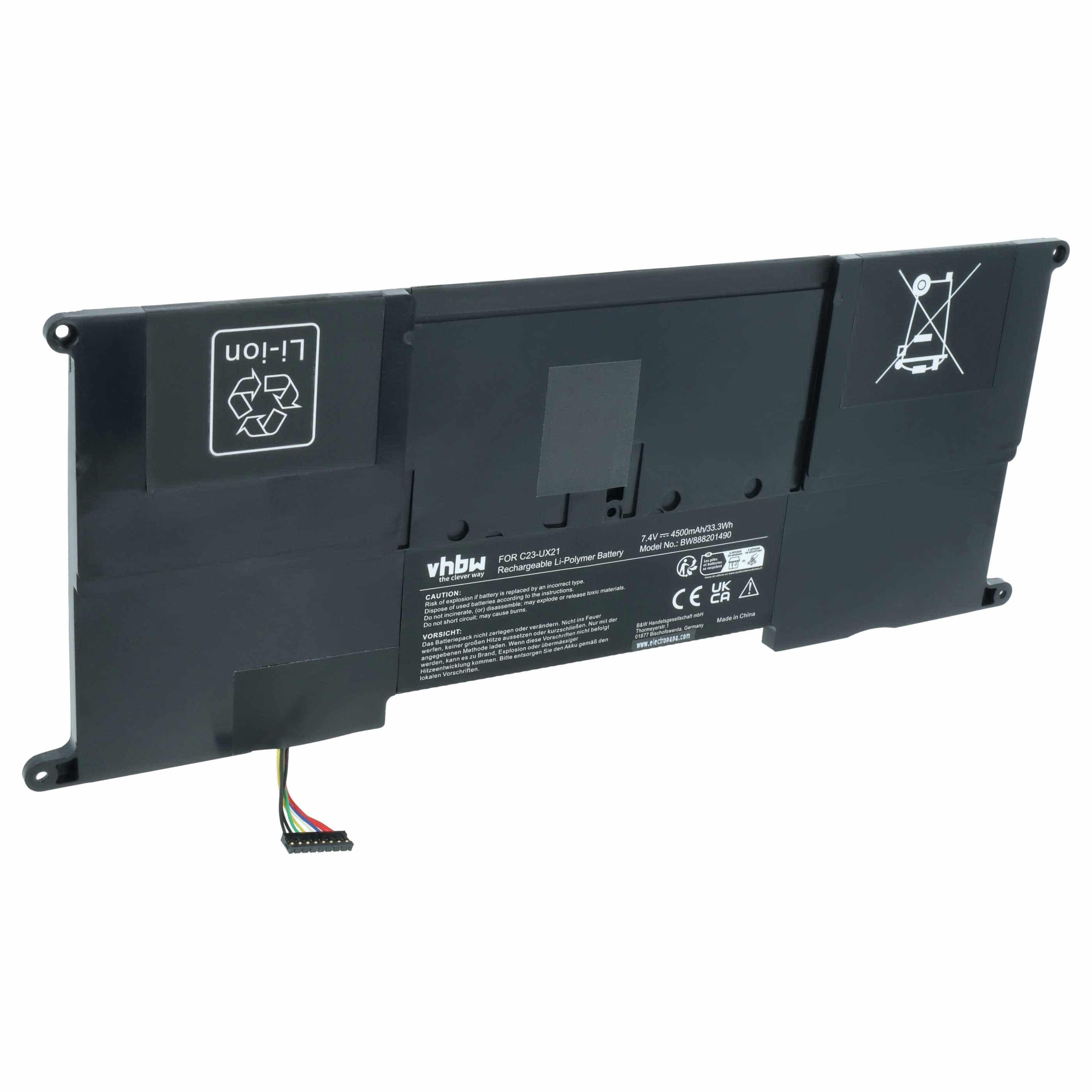 Akumulator do laptopa zamiennik Asus C23-UX21 - 4500 mAh 7,4 V LiPo