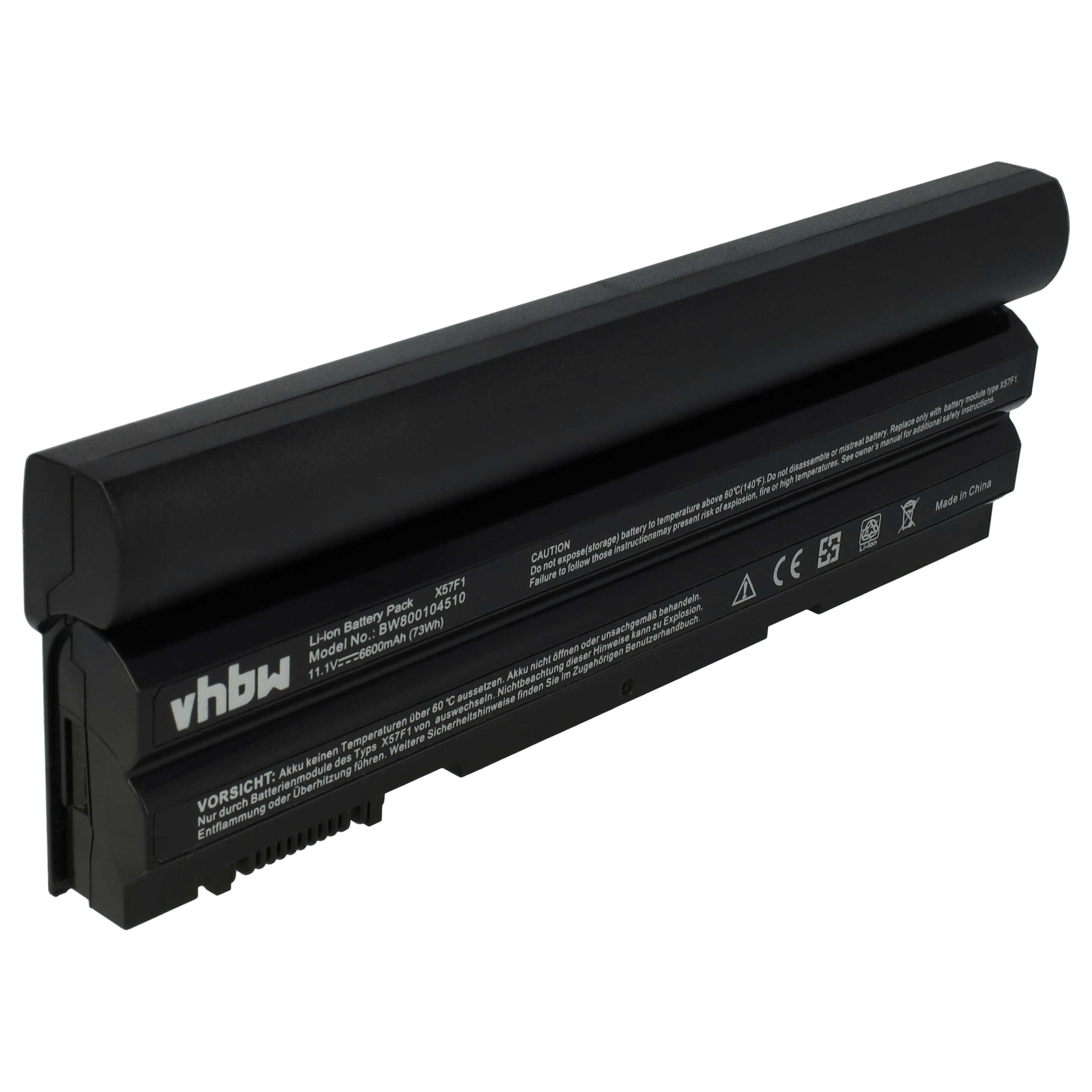 Notebook Battery Replacement for Dell 2P2MJ, 04NW9, 0DTG0V, 05G67C, 312-1163 - 6600mAh 11.1V Li-Ion, black