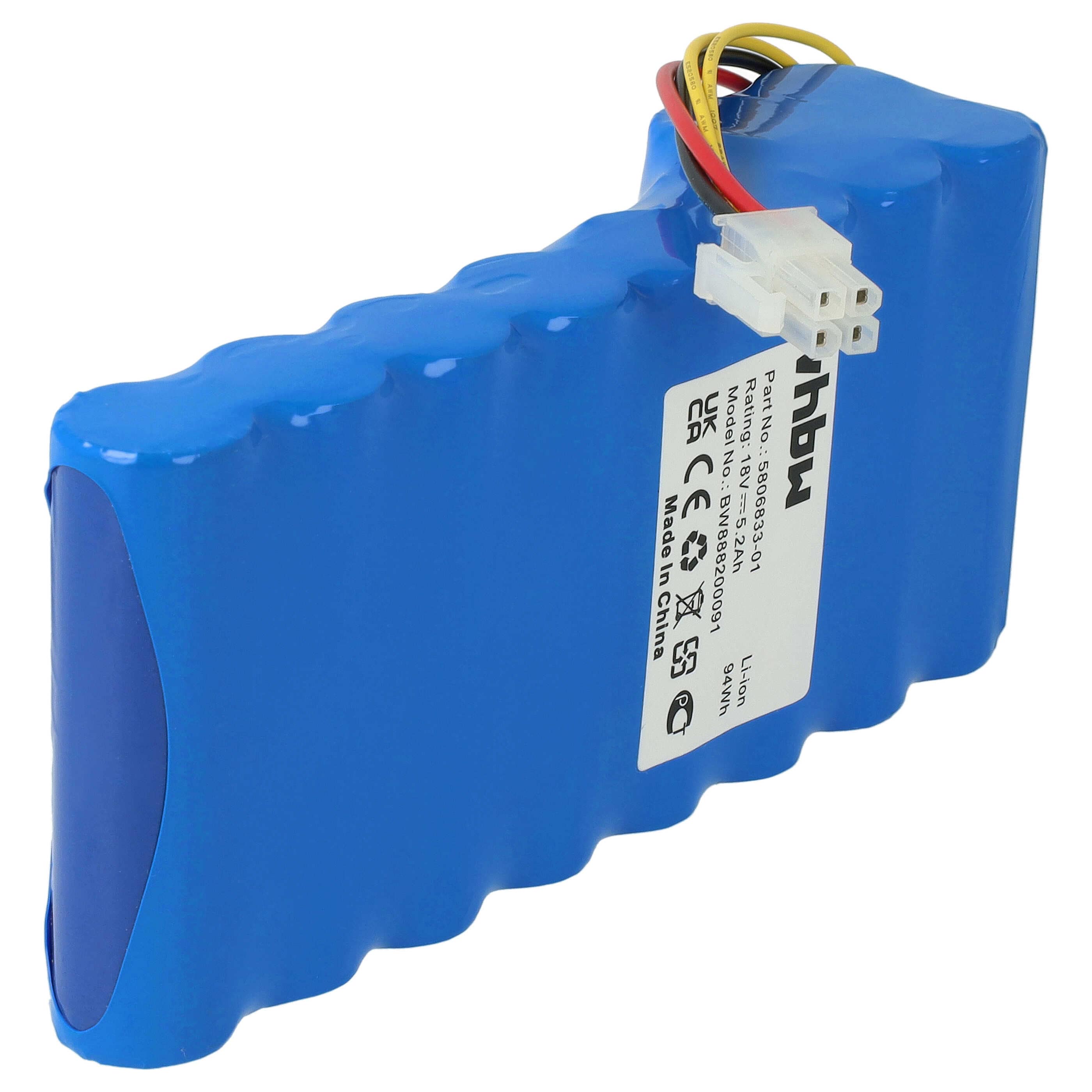 Batteria (2x pezzo) per dispositivo da giardinaggio sostituisce Husqvarna 580683301 - 5200mAh, 18V Li-Ion