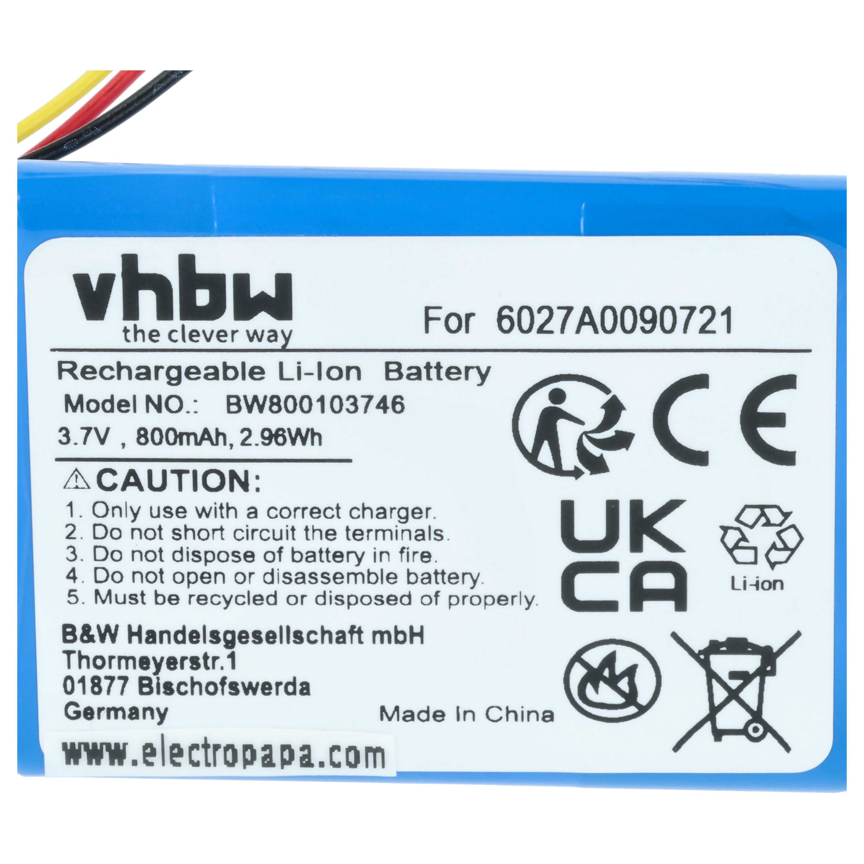 Akumulator do nawigacji GPS zamiennik TomTom 6027A0090721 - 800 mAh 3,7 V Li-Ion