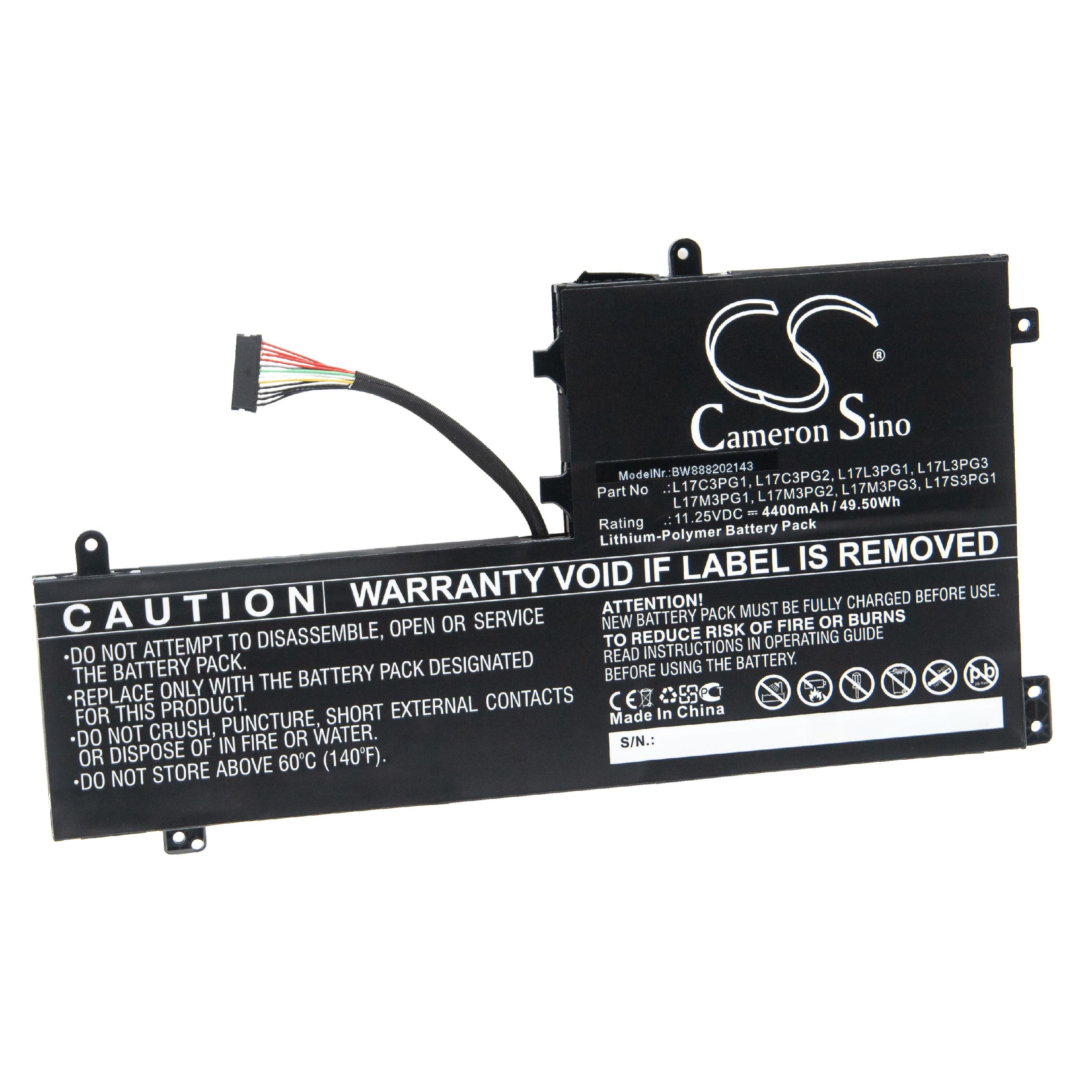 Akumulator do laptopa zamiennik Lenovo L17C3PG1, L17L3PG1, L17C3PG2, L17L3PG3 - 4400 mAh 11,25 V LiPo