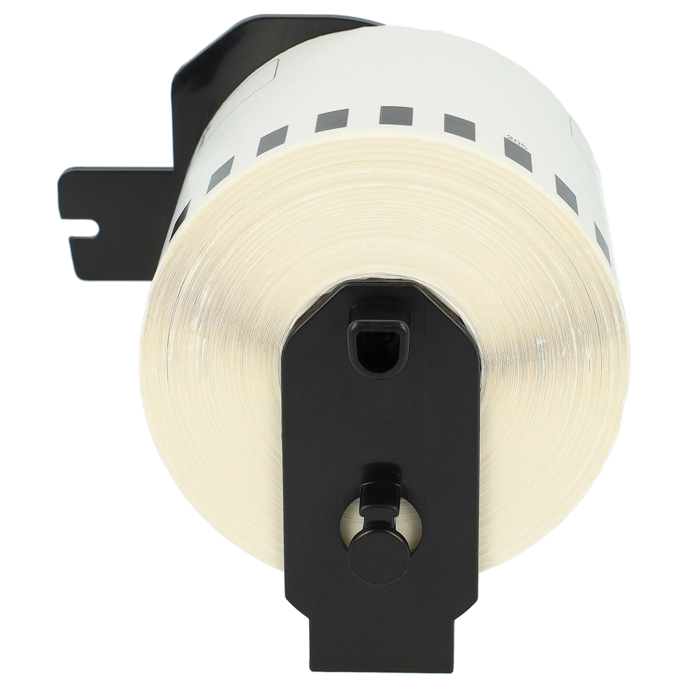 2x Label Roll replaces Brother DK-22205 Labeller - 62 mm x 30.48 m + Holder