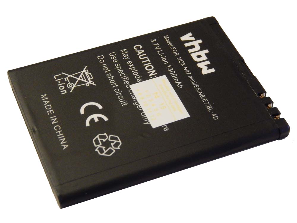 Batterie remplace Binatone HZTBL-4D-01 pour téléphone portable - 1300mAh, 3,7V, Li-ion