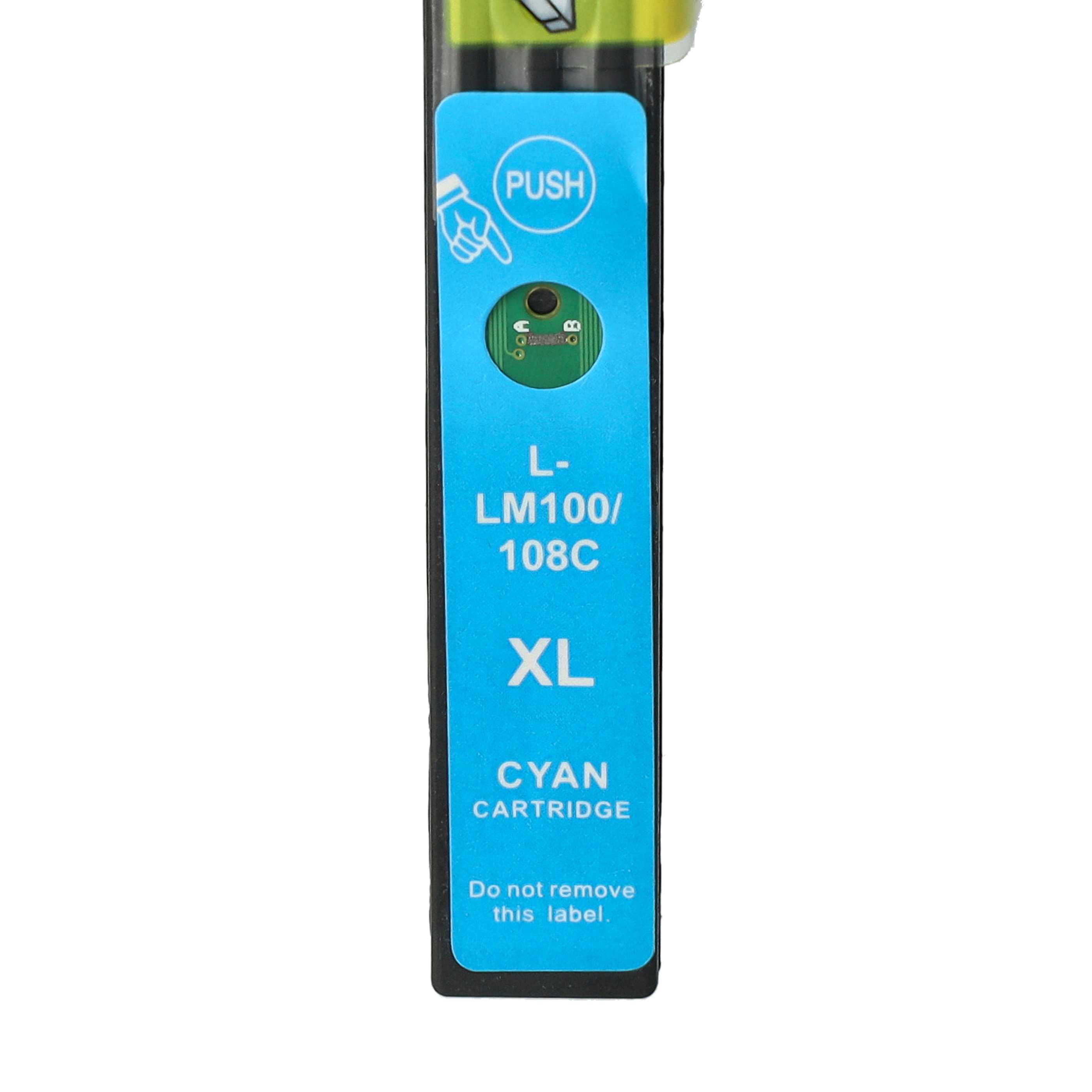 Ink Cartridge as Exchange for Lexmark 100XL, 100XLA, 100 XL, 100 XLA, 105, 100 for Lexmark Printer - Cyan