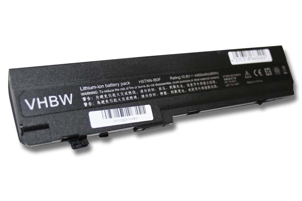 Batterie remplace HP 532496-541, 532492-111, 513130-321 pour ordinateur portable - 4400mAh 10,8V Li-ion, noir