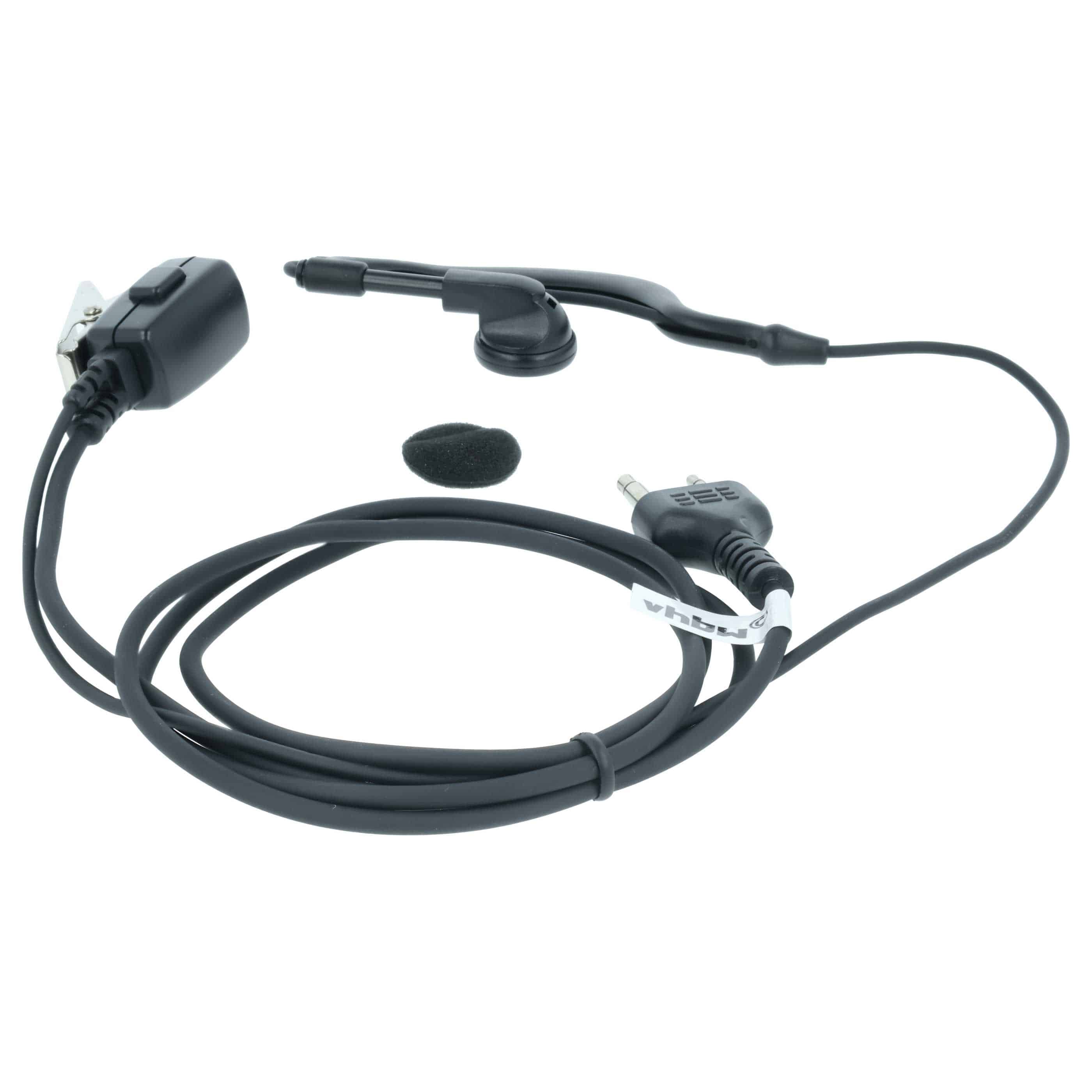 5x Security Radio Headset - "Take Call Button", Clip Mount