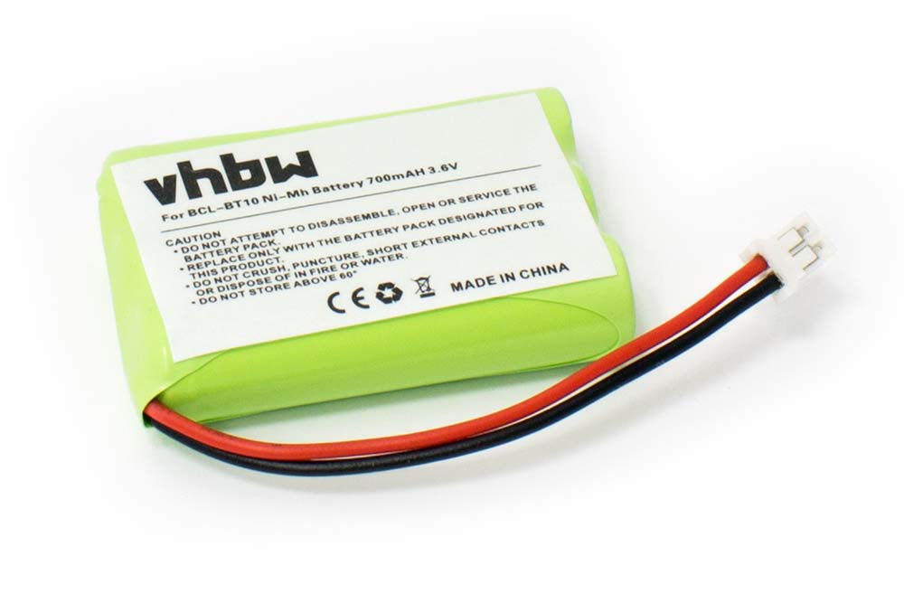 Batterie remplace Brother LT0197001, BCL-BT, BCL-BT10, BCLB-T20 pour imprimante - 700mAh 3,6V NiMH