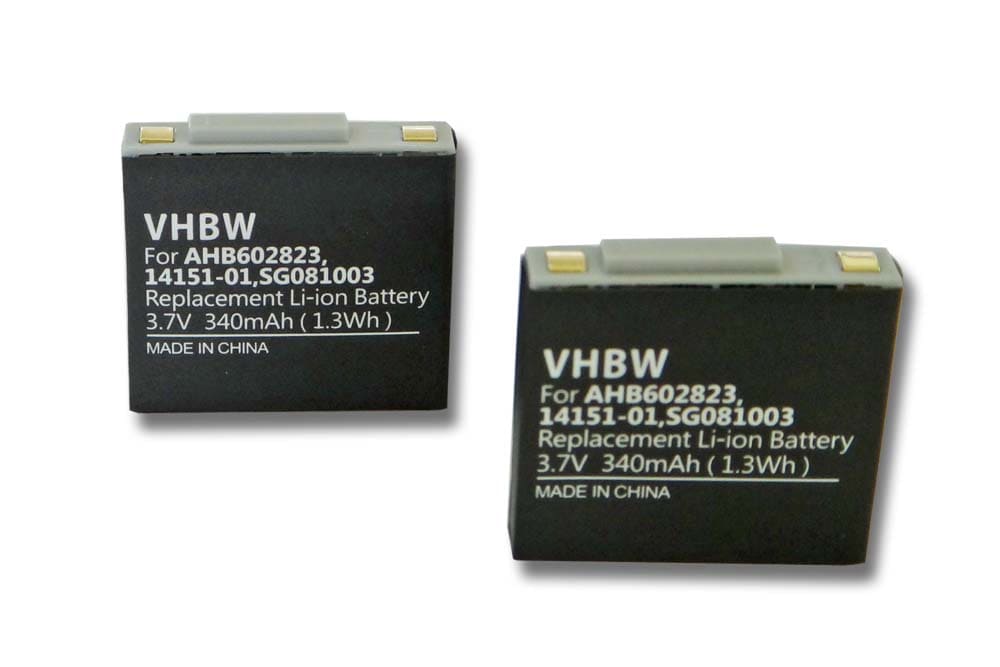 2x Akumulator do słuchawek bezprzewodowych zamiennik GN Netcom 14151-02, 14151-01 - 340 mAh 3,7 V LiPo