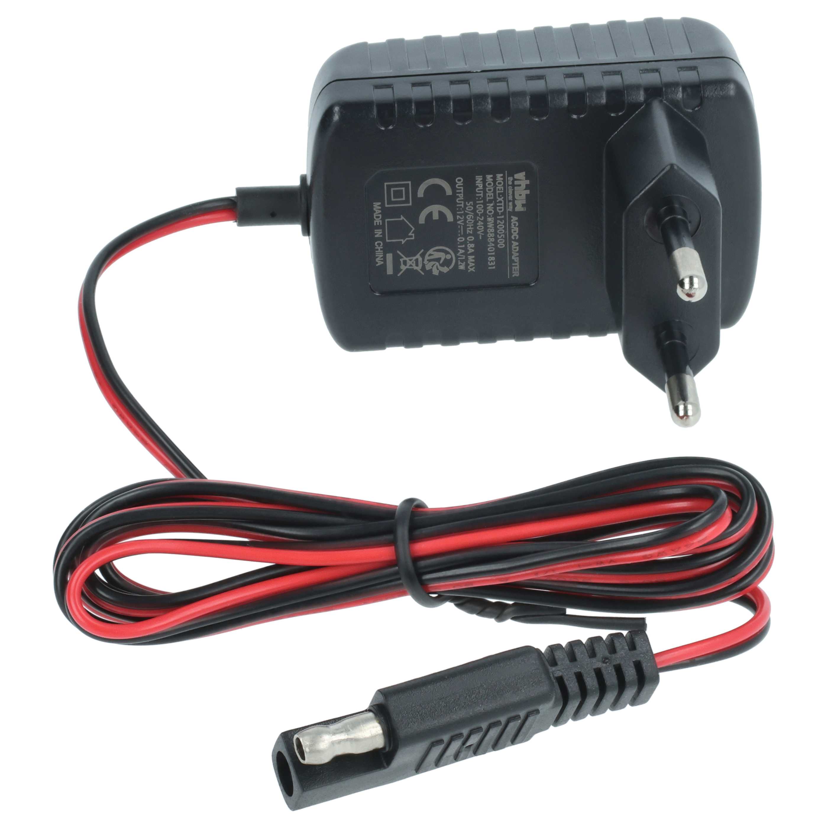 Starter Battery Charger suitable for Honda, MTD, Scheppach, Makita Lawn Mower etc. - 12 V, 2 m