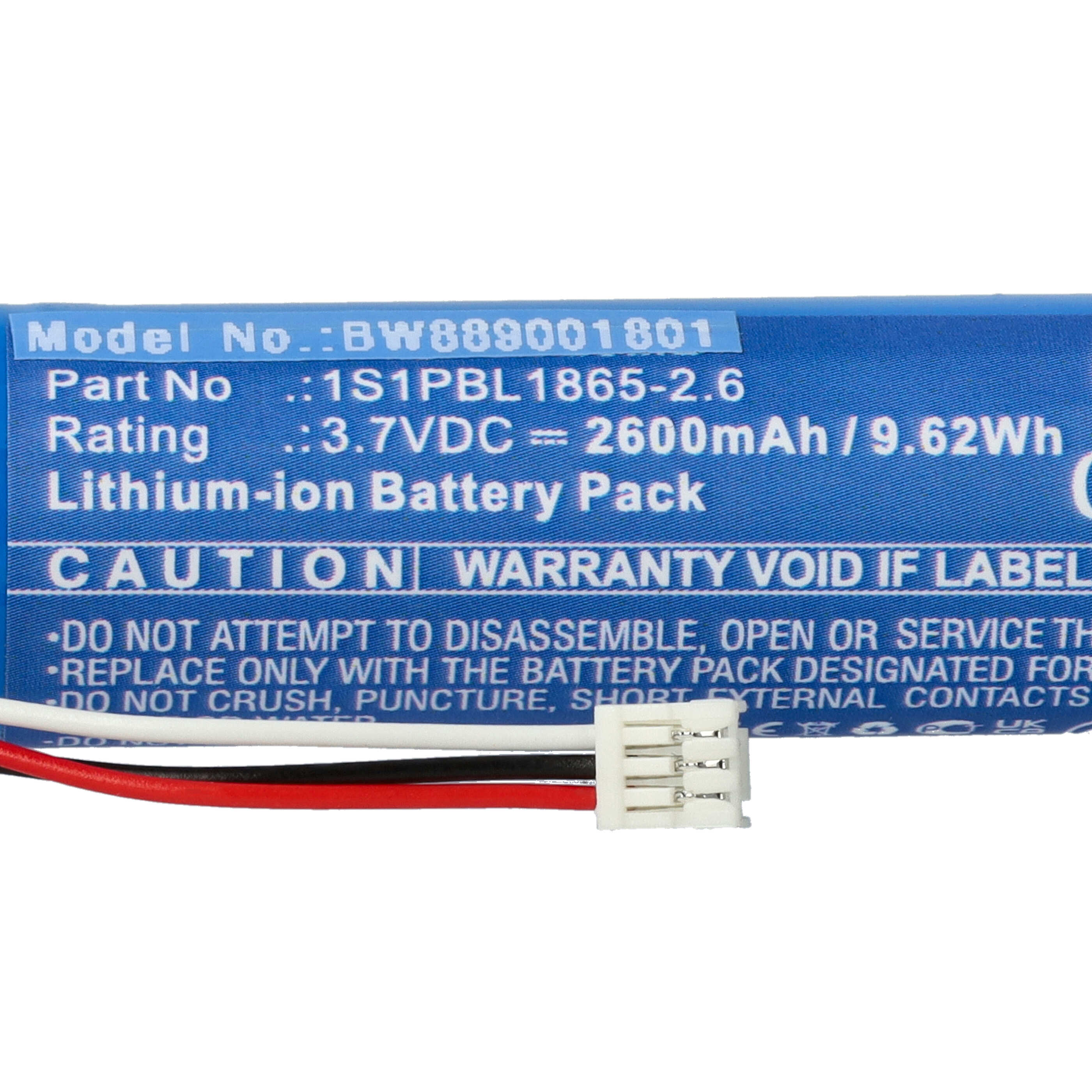 Batería reemplaza Philips 1S1PBL1865-2.6 para vigilabebés Philips - 2600 mAh 3,7 V Li-Ion