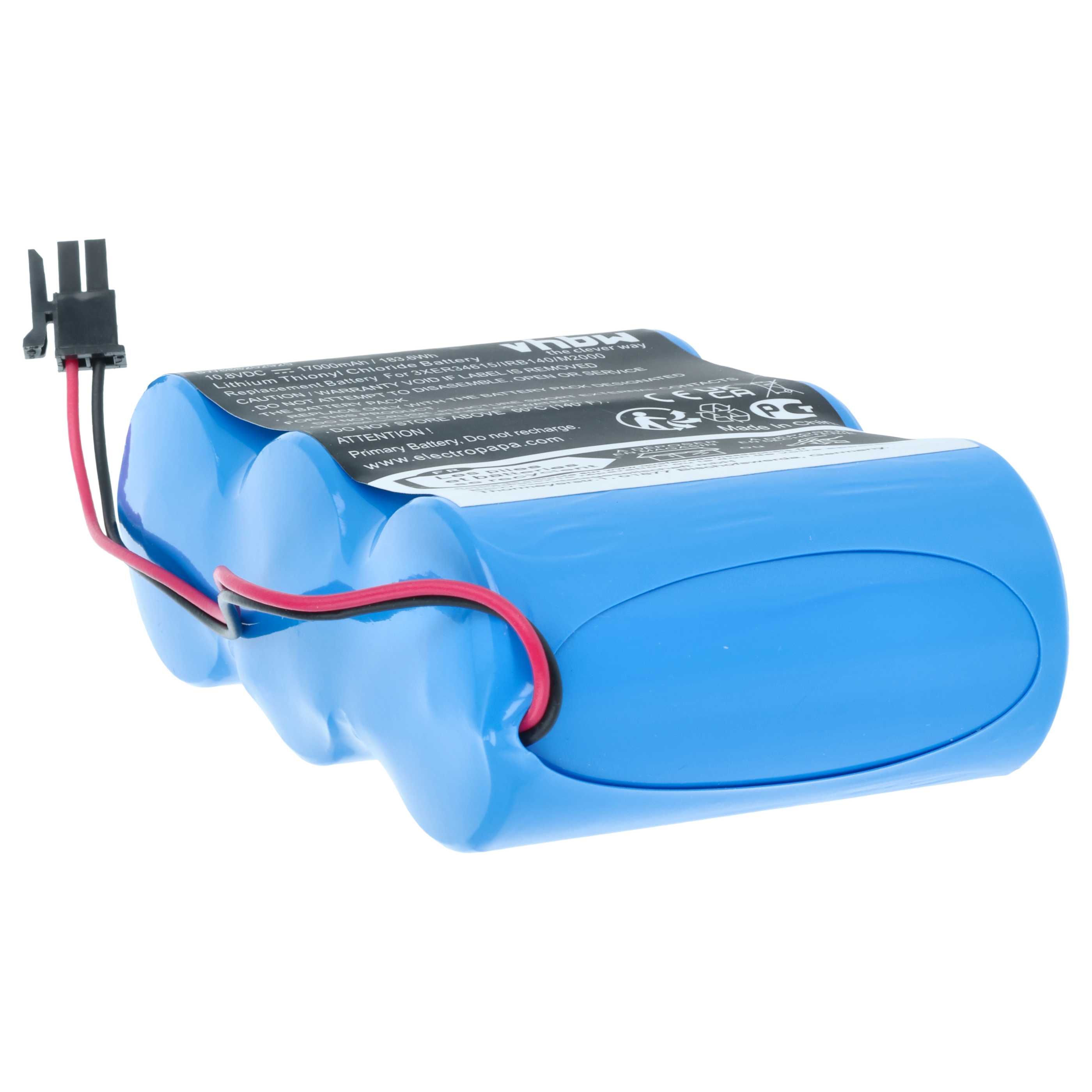 Pile (2 pcs.) remplace ABB 3HAB9999-1, 1SAP180300R0001 pour robot industriel ABB - 17000mAh 10,8V Li-SOCl2