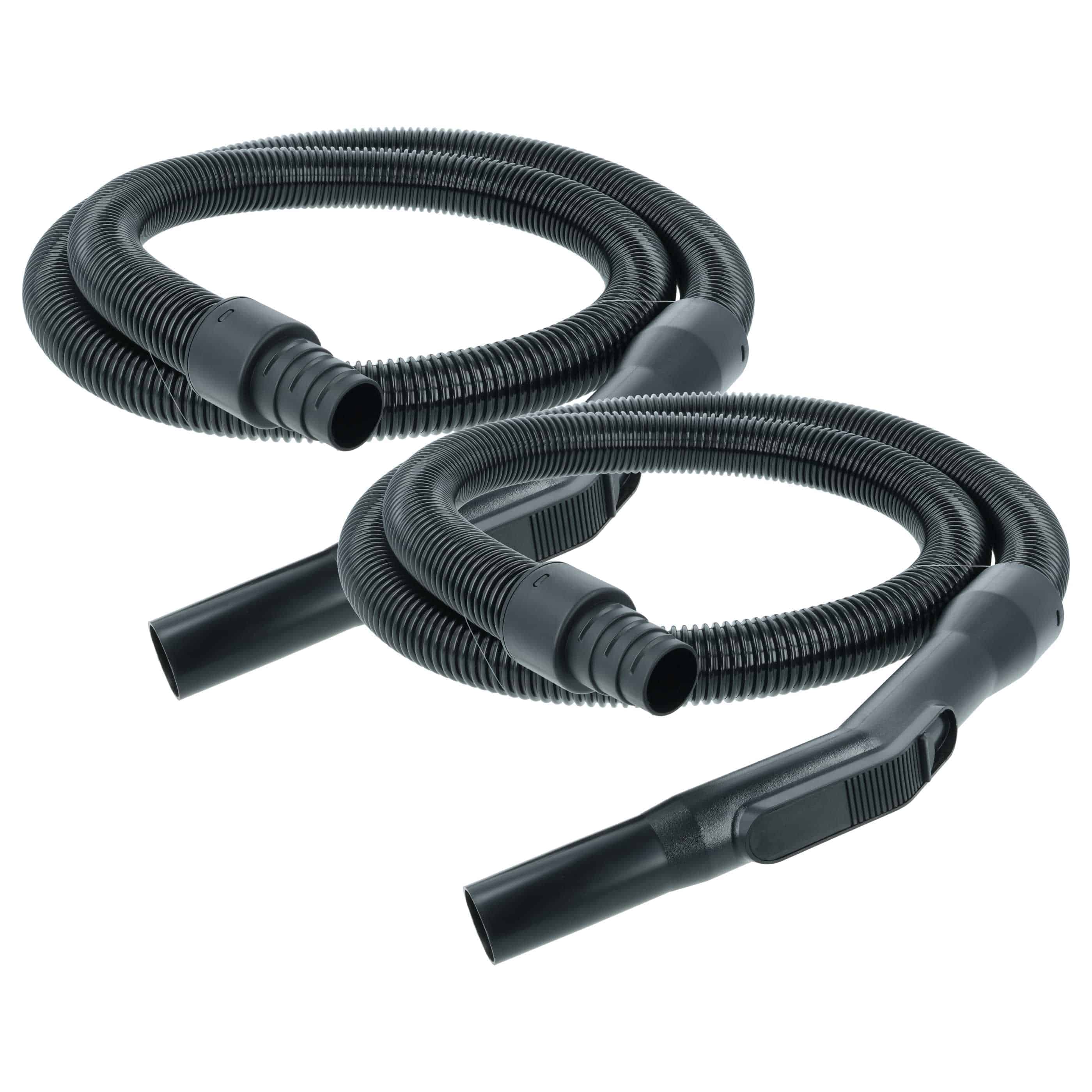 2x Hose suitable for vacuum cleaner - with Handle, 1.8m - 32 mm, 35 mm, 38 mm Connector