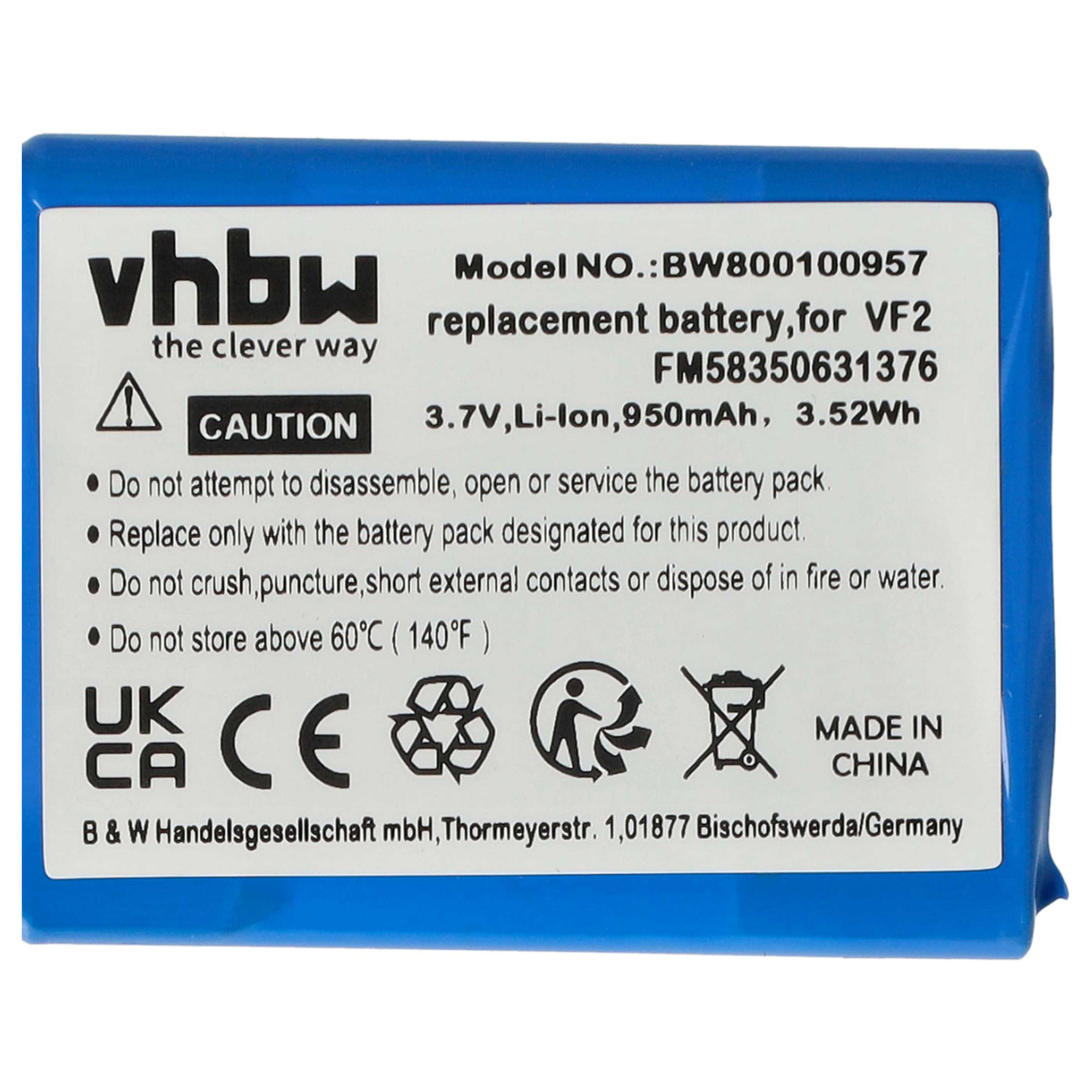 GPS Navigation-Akku als Ersatz für TomTom 6027A0089521 - 950mAh 3,7V Li-Ion