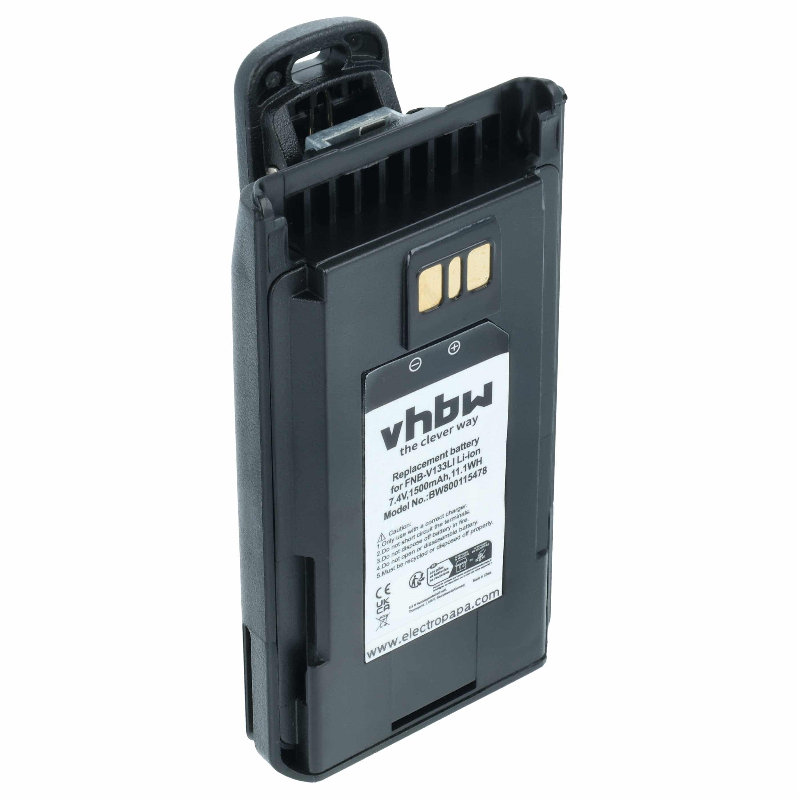 Radio Battery replaces Motorola AAJ67X001 - 1500 mAh 7.4 V Li-Ion