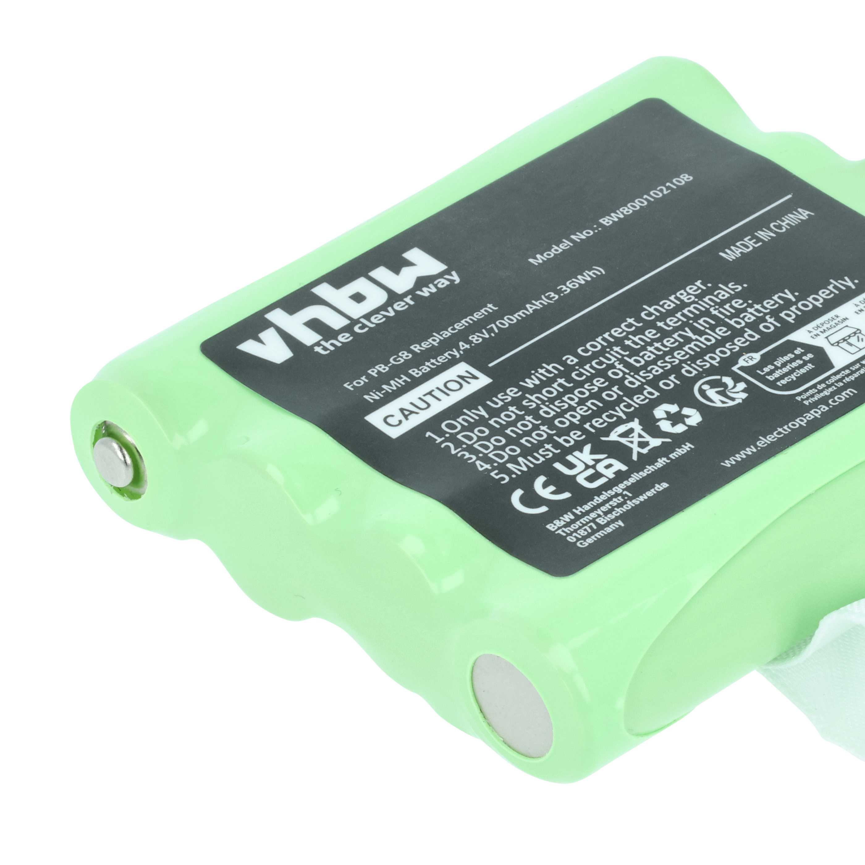 Radio 10x Battery replaces PB-G8 - 700 mAh 7.4 V NiMH