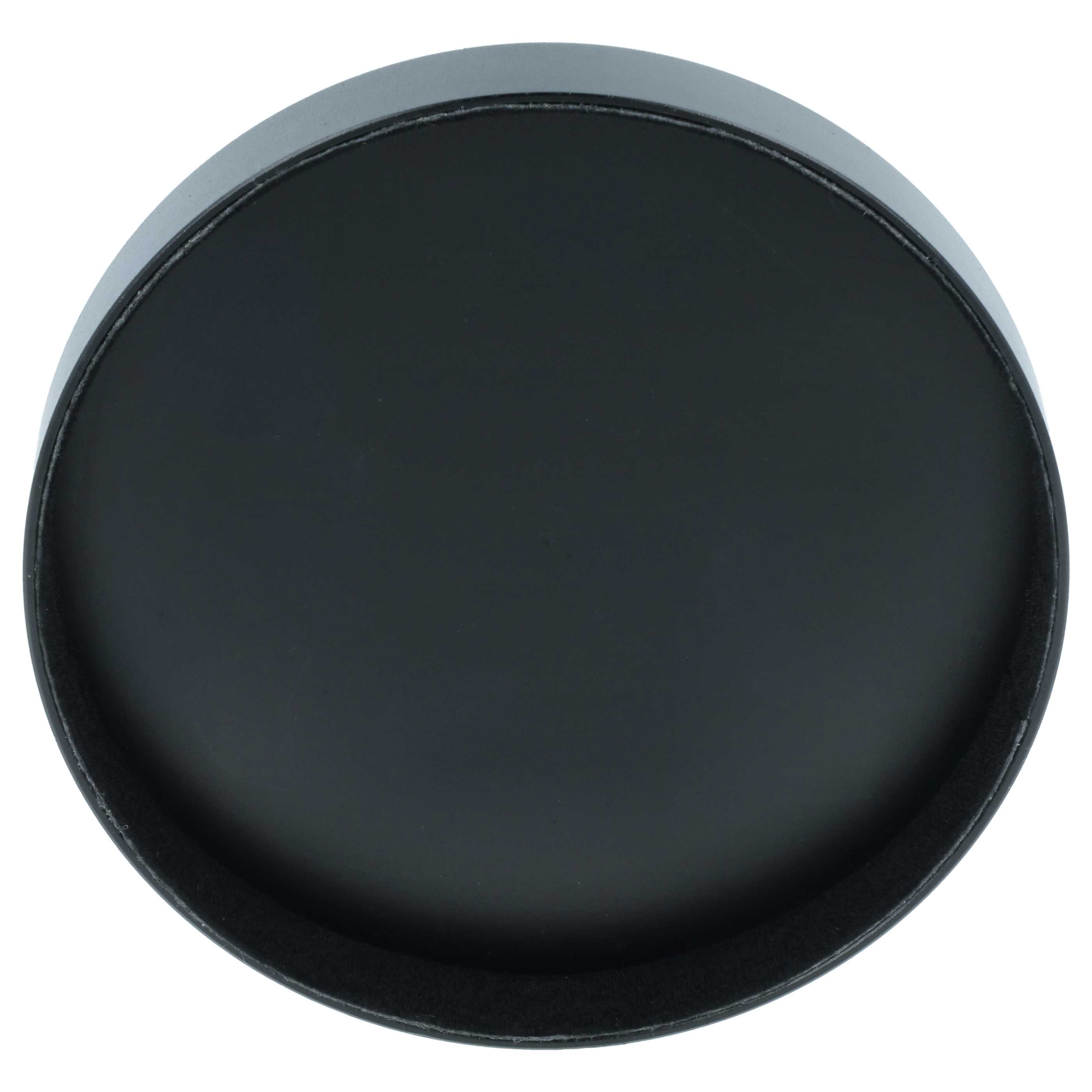Bouchon d'objectif 80 mm - aluminium (anodisé) / intérieur flanelle, noir-mat